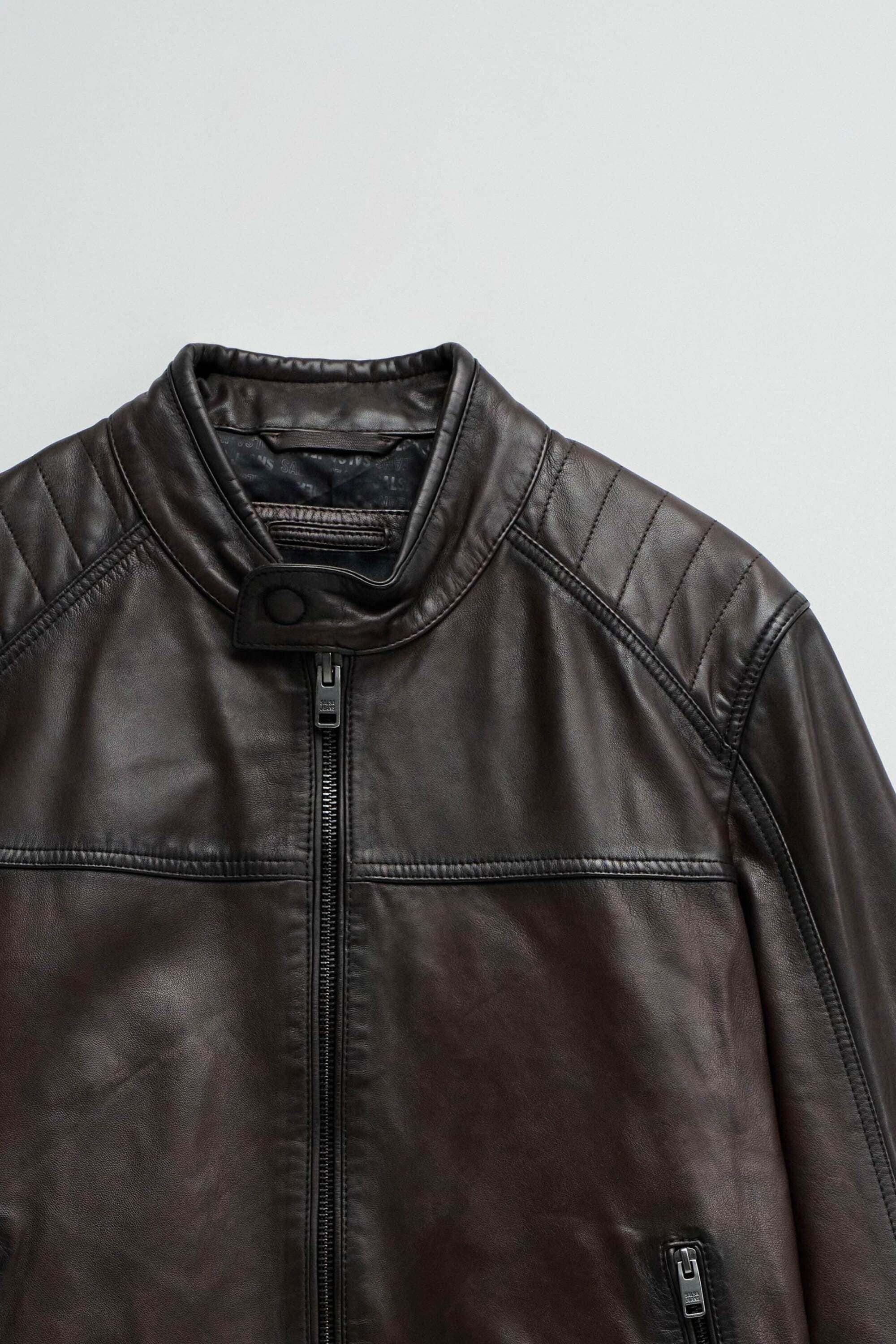 Salsa Veste en cuir »Salsa Jeans Lederjacke Biker«
