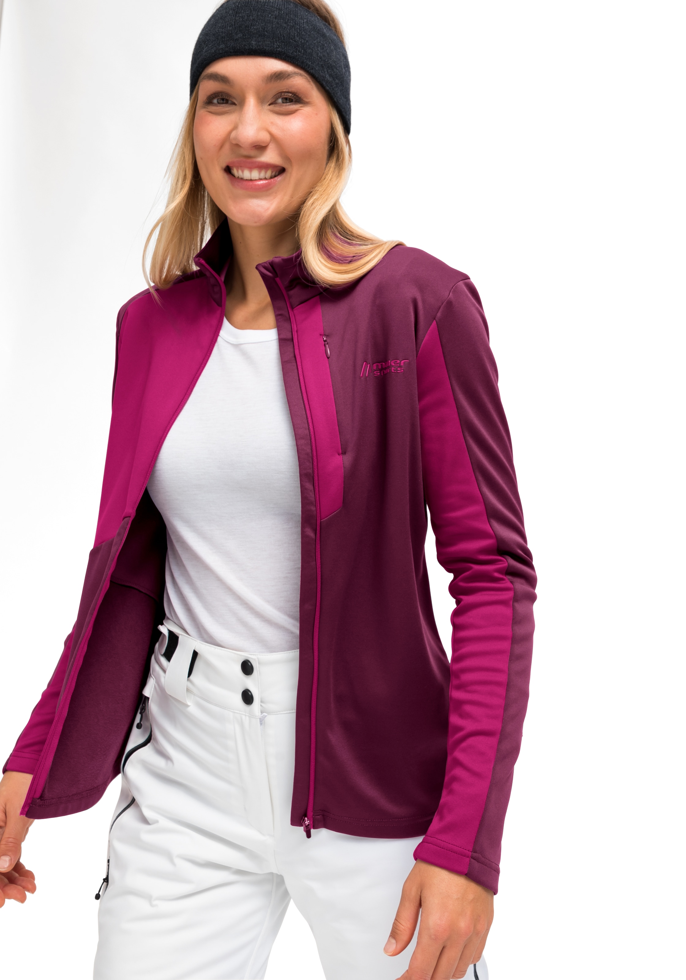 Maier Sports Fleecejacke »Purga Jacket« Damen Midlayer, Fleece mit aufgerauter Innenseite