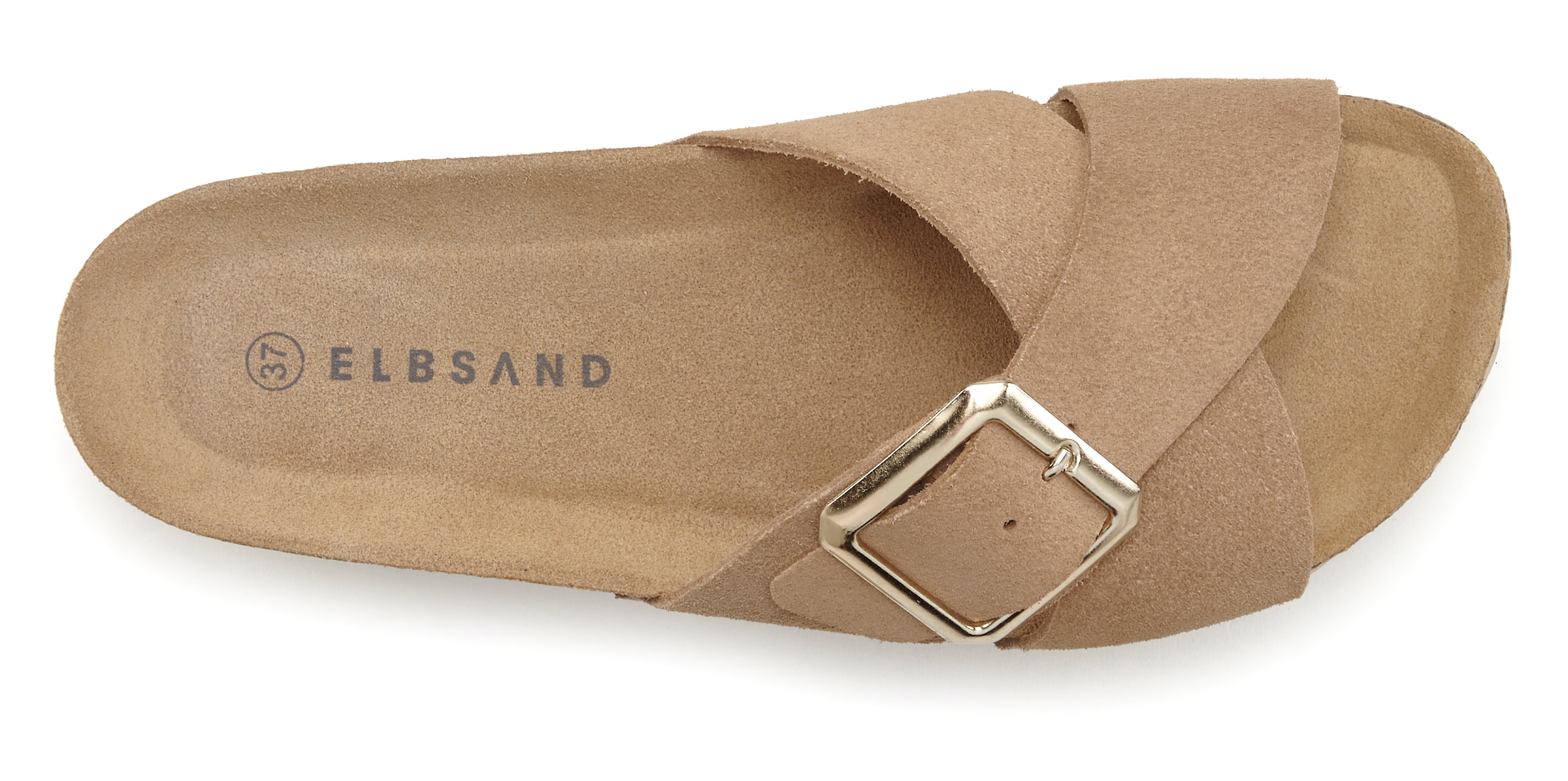 Elbsand Pantolette »Mule, Sandale, offener Schuh,«, aus hochwertigem Leder mit weichem Komfortkorkfussbett