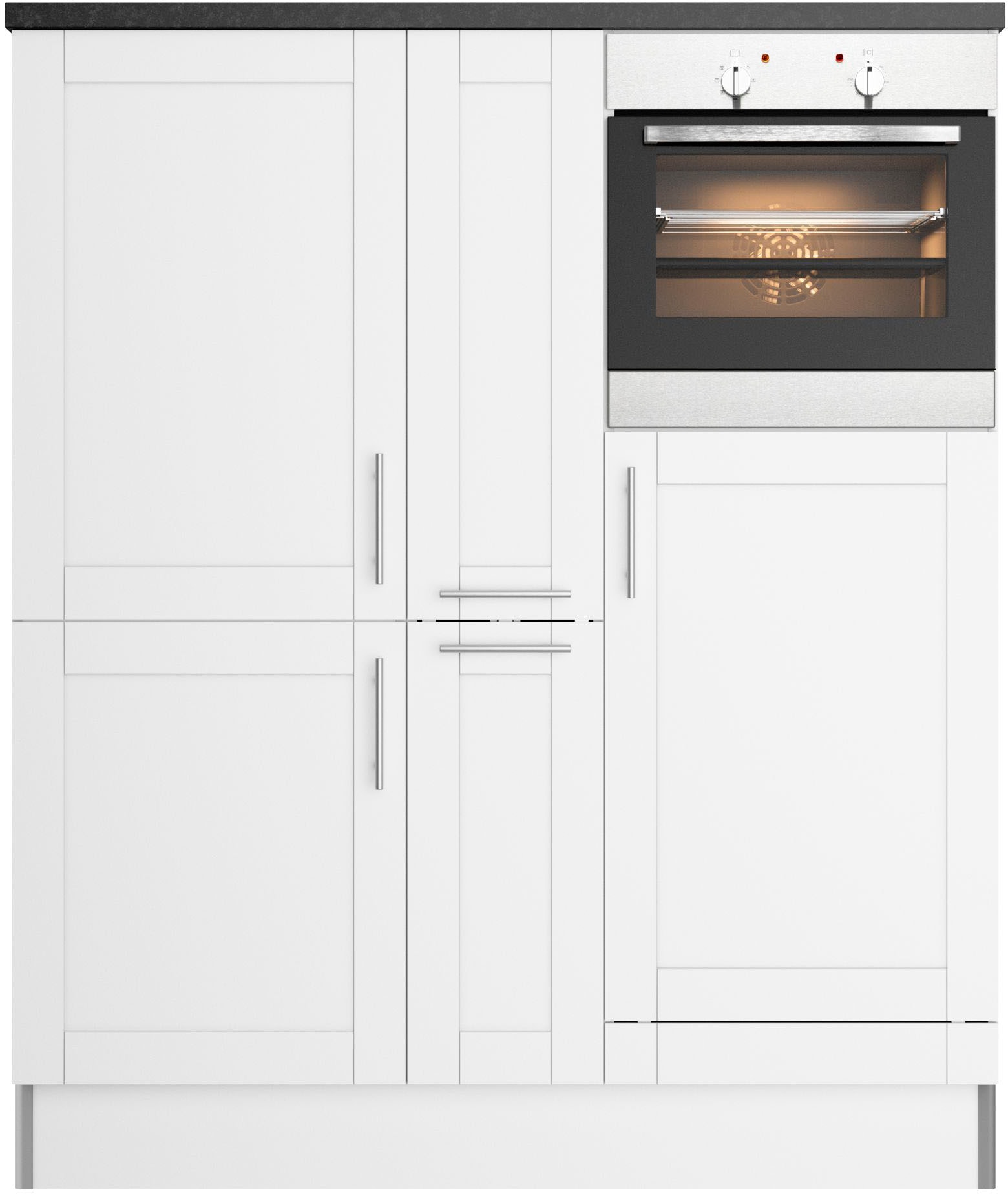 KOCHSTATION Pantryküche »KS-Ahus«, Breite 150 cm,wahlweise mit E-Geräten,Soft-Close-Funktion