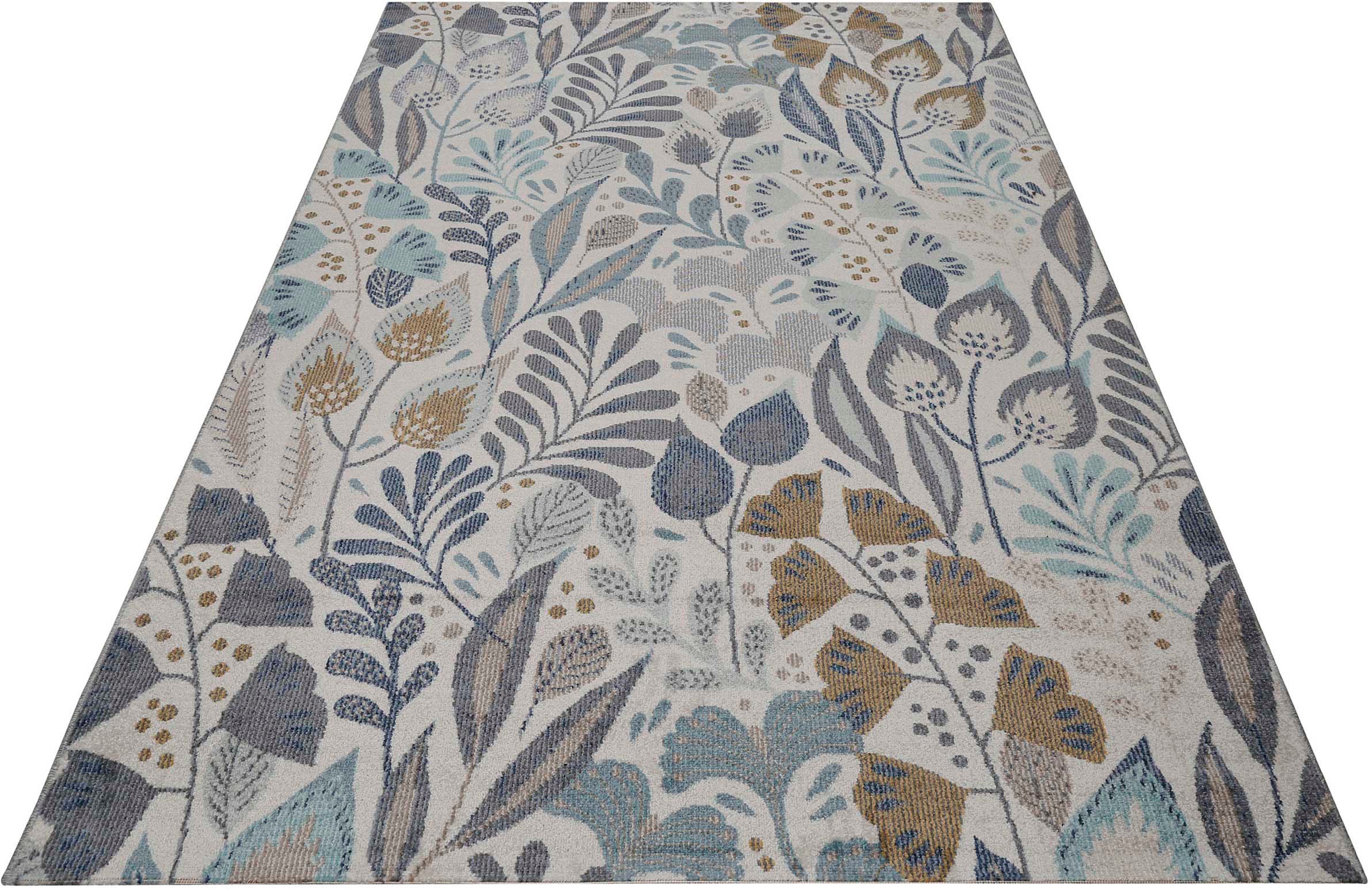 Image of Esprit Outdoorteppich "Lilly, ESP-21082" rechteckig 4 mm Höhe Läufer, wetterfest mit blumigem Muster ideal für Balkon, Terrasse