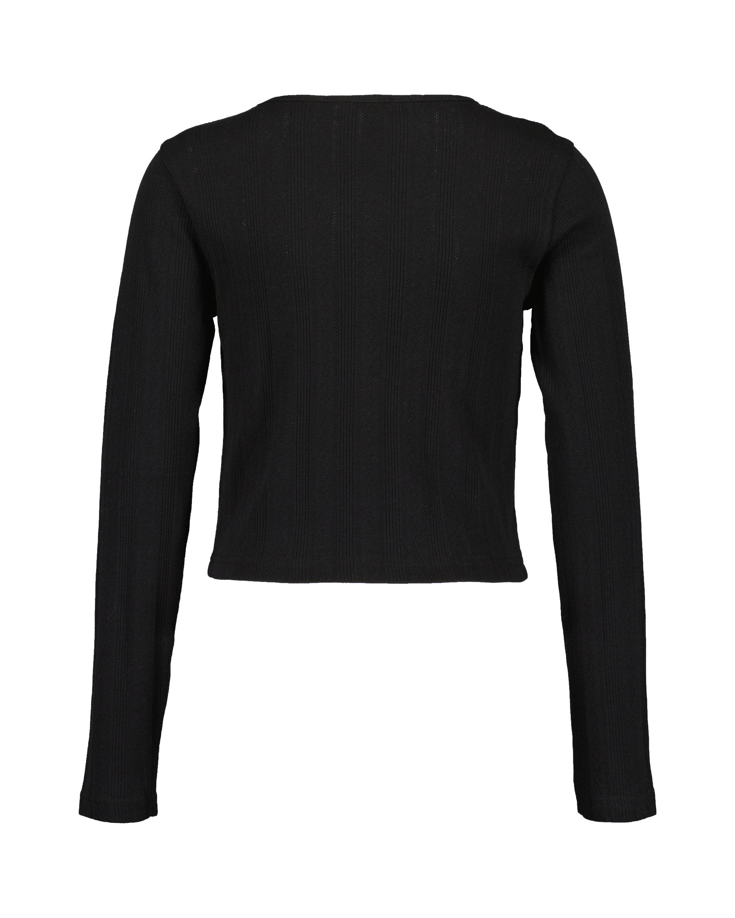 Blue Seven Langarmshirt im leichten Sommer-Jacquard und mit Deko-Knopfleiste