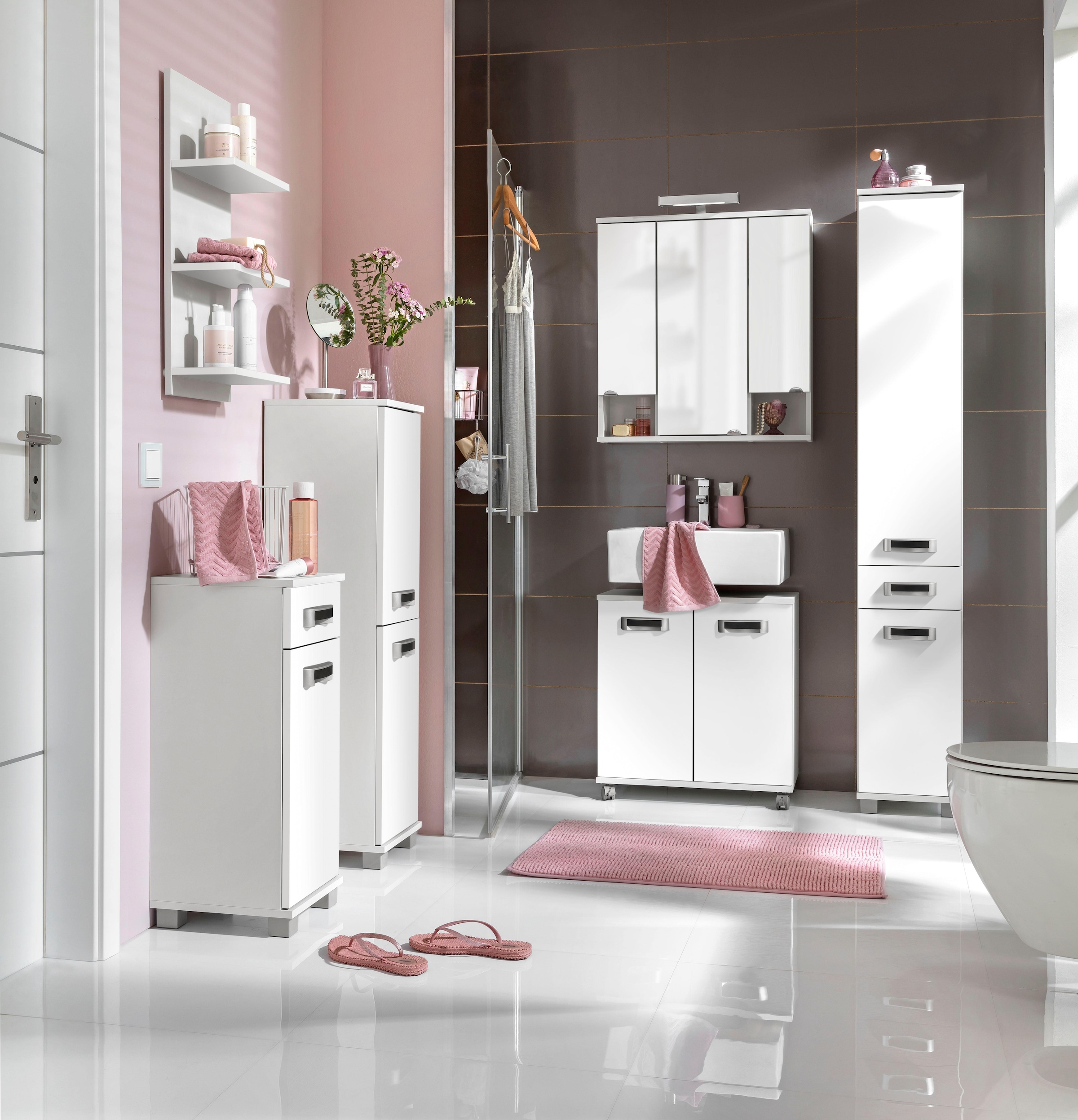 welltime Wandregal »Palermo, Breite 30 cm made in Germany« 3 Regalböden