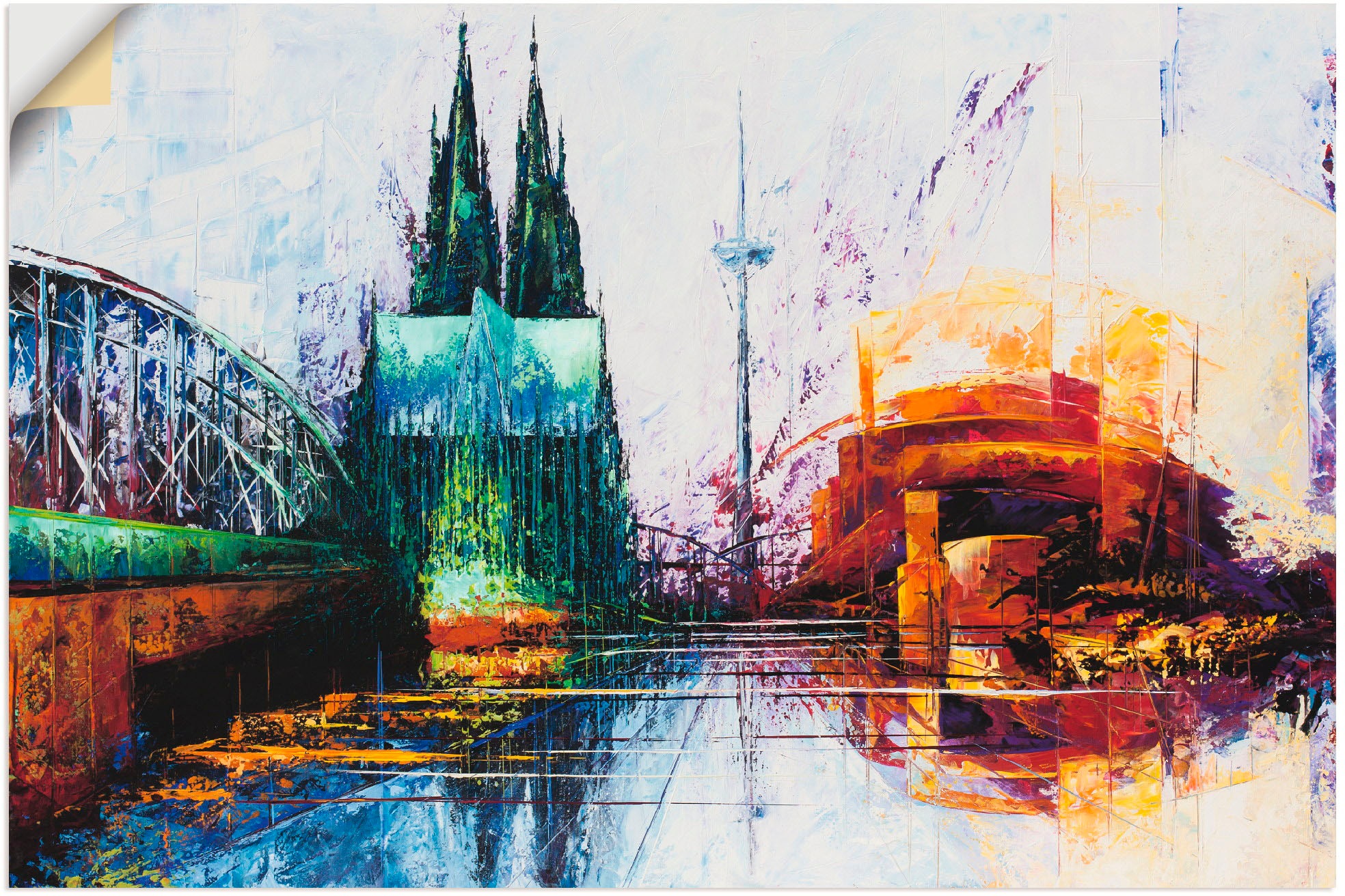 Image of Artland Wandbild »Kölner Dom Skyline 3«, Deutschland, (1 St.), in vielen Grössen & Produktarten - Alubild / Outdoorbild für den Aussenbereich, Leinwandbild, Poster, Wandaufkleber / Wandtattoo auch für Badezimmer geeignet bei Ackermann Versand Schweiz