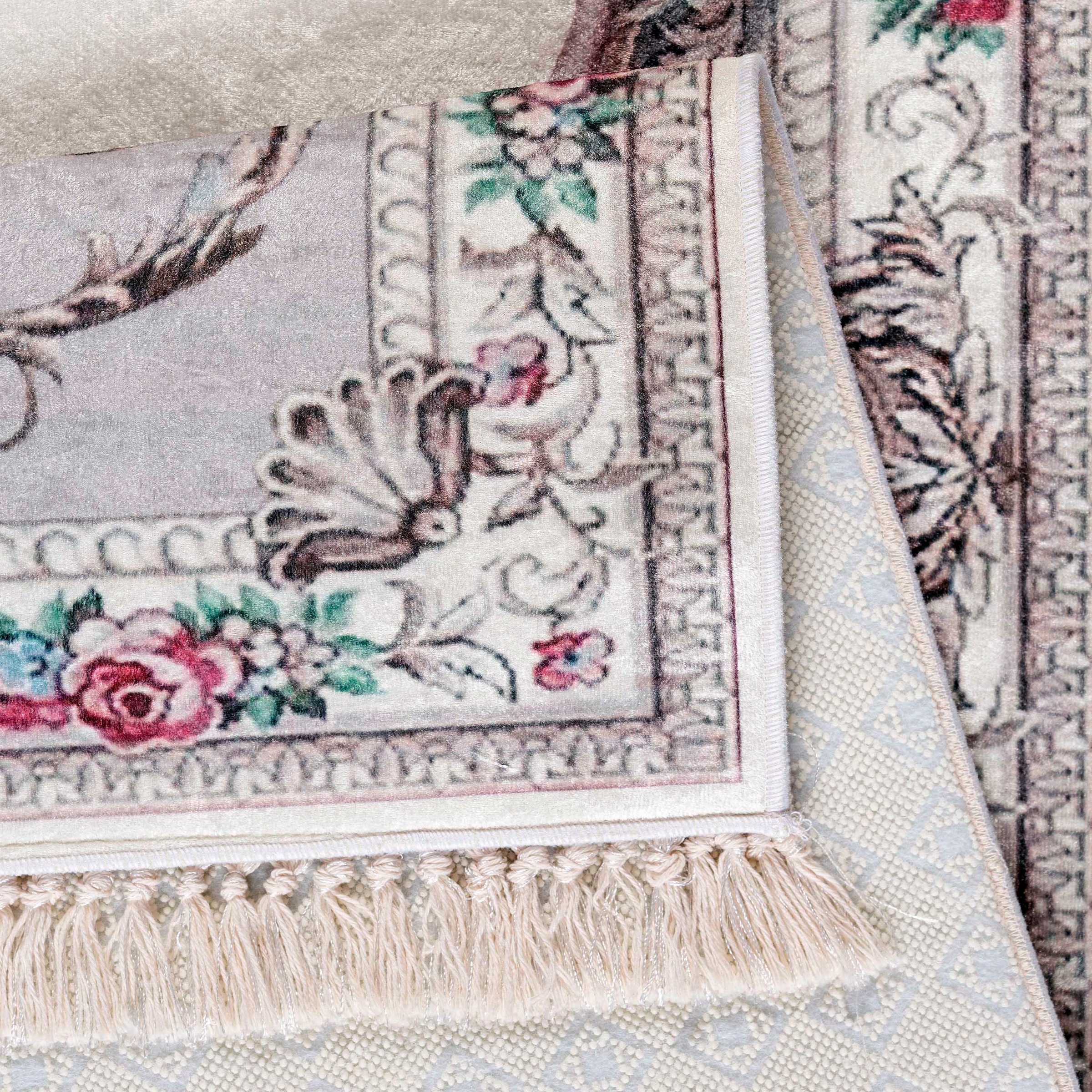 Sehrazat Läufer »Vintage 7000«, rechteckig, 6 mm Höhe, Flachflor, Blumen Vintage, Anti Rutsch, waschbar, Wohnzimmer
