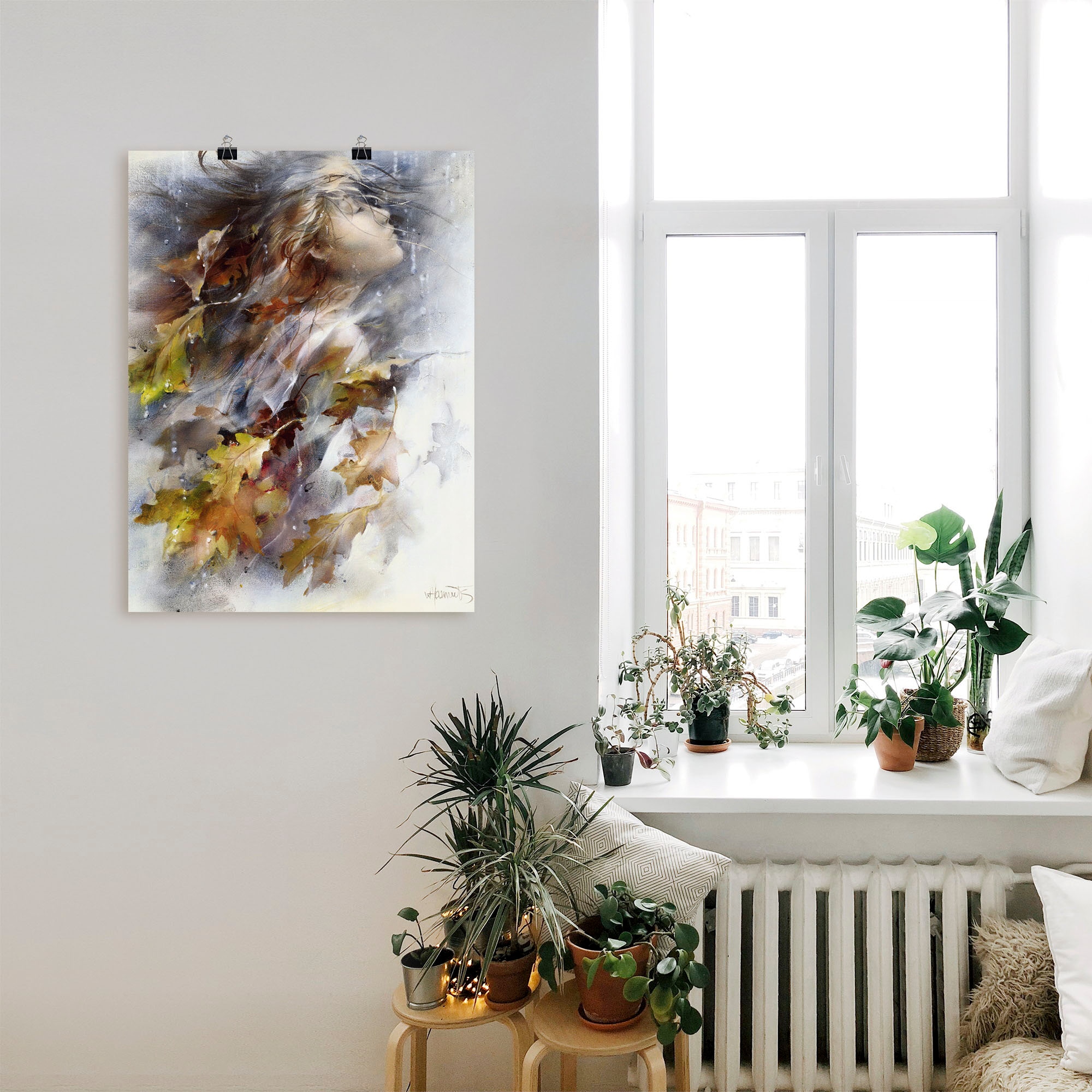 Artland Wandbild »Herbst« Frau 1 Stk. tlg. als Leinwandbild, Poster in verschied. Grössen