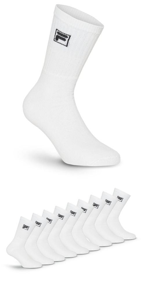 Image of Fila Sportsocken "UNISEX CREW TENNIS FULL TERRY SOCKS" 9 Stk. tlg. mit langem Rippenbündchen