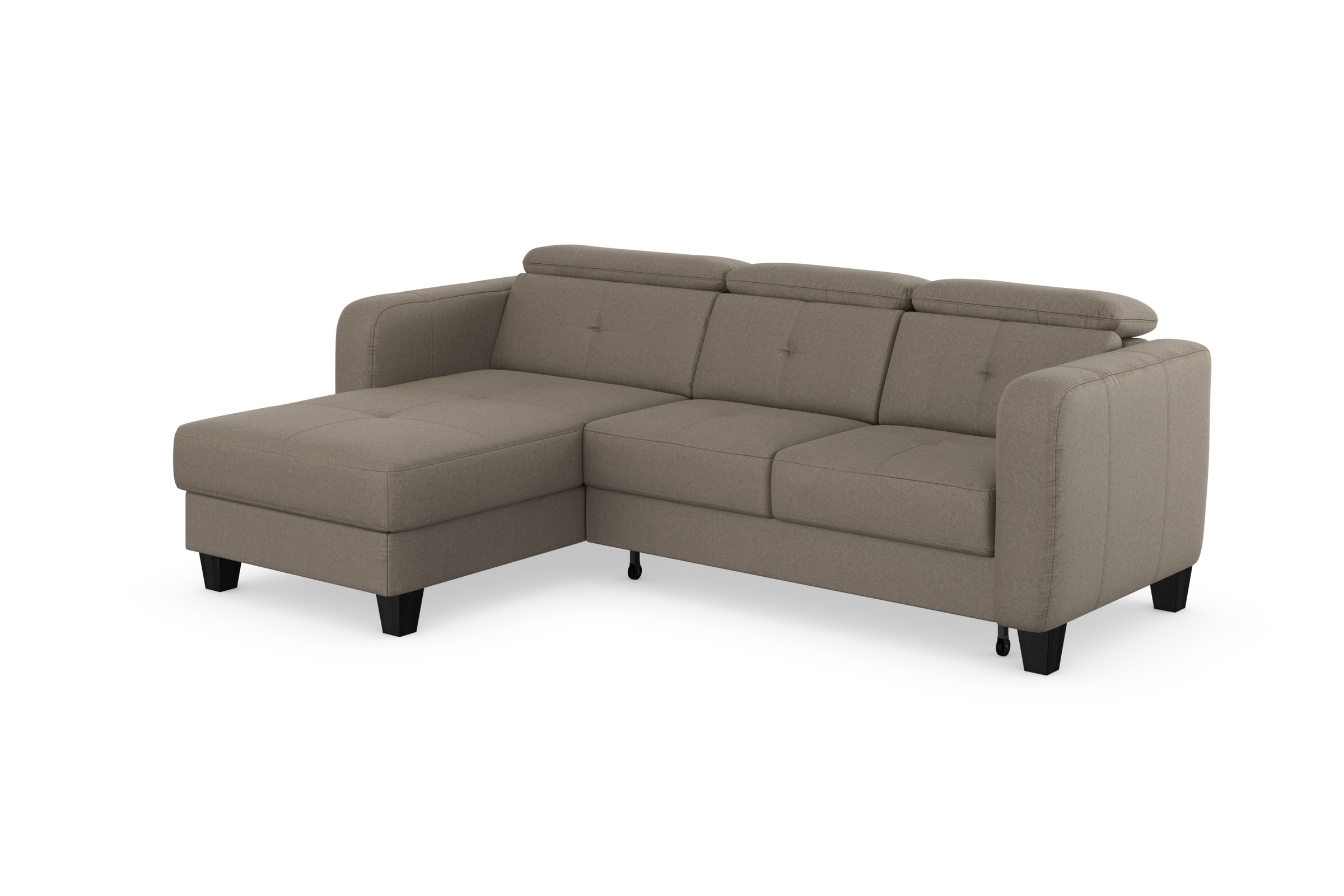sit&more Ecksofa »Belluci L-Form«, inklusive Federkern, wahlweise mit Bettfunktion und Bettkasten