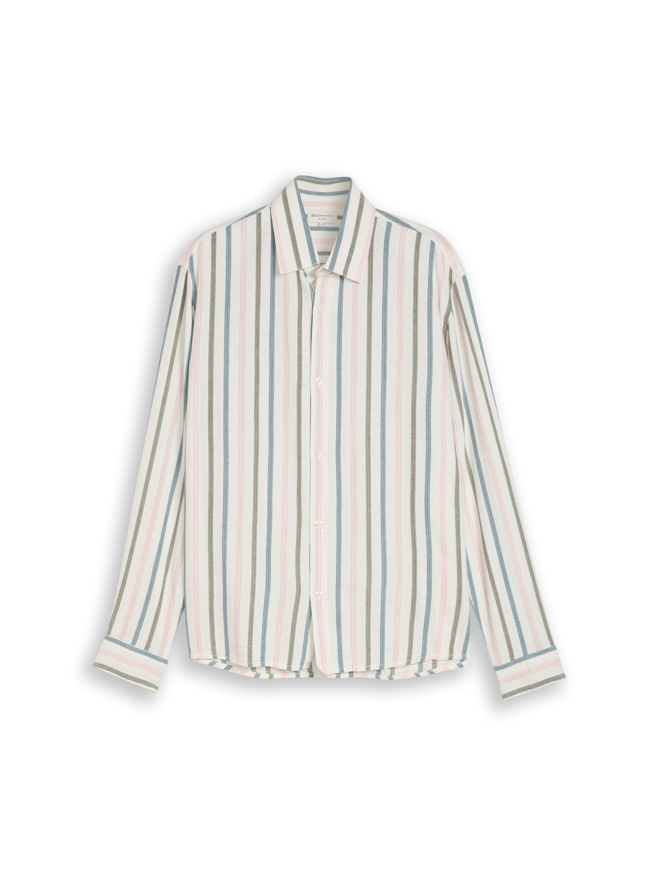TOM TAILOR Denim T-shirt à manches longues avec motif à rayures