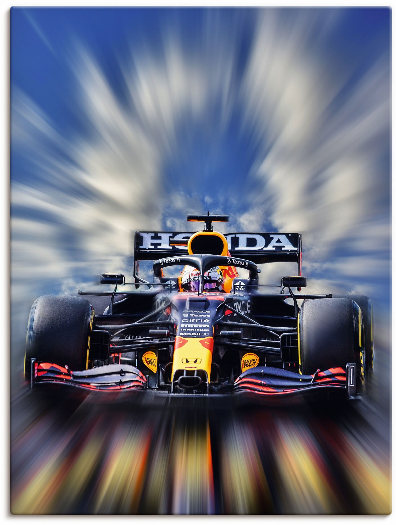 Image of Artland Wandbild "Max Verstappen - Weltmeister der Formel1" Auto 1 Stk. tlg. als Alubild, Leinwandbild, Poster in verschied. Grössen