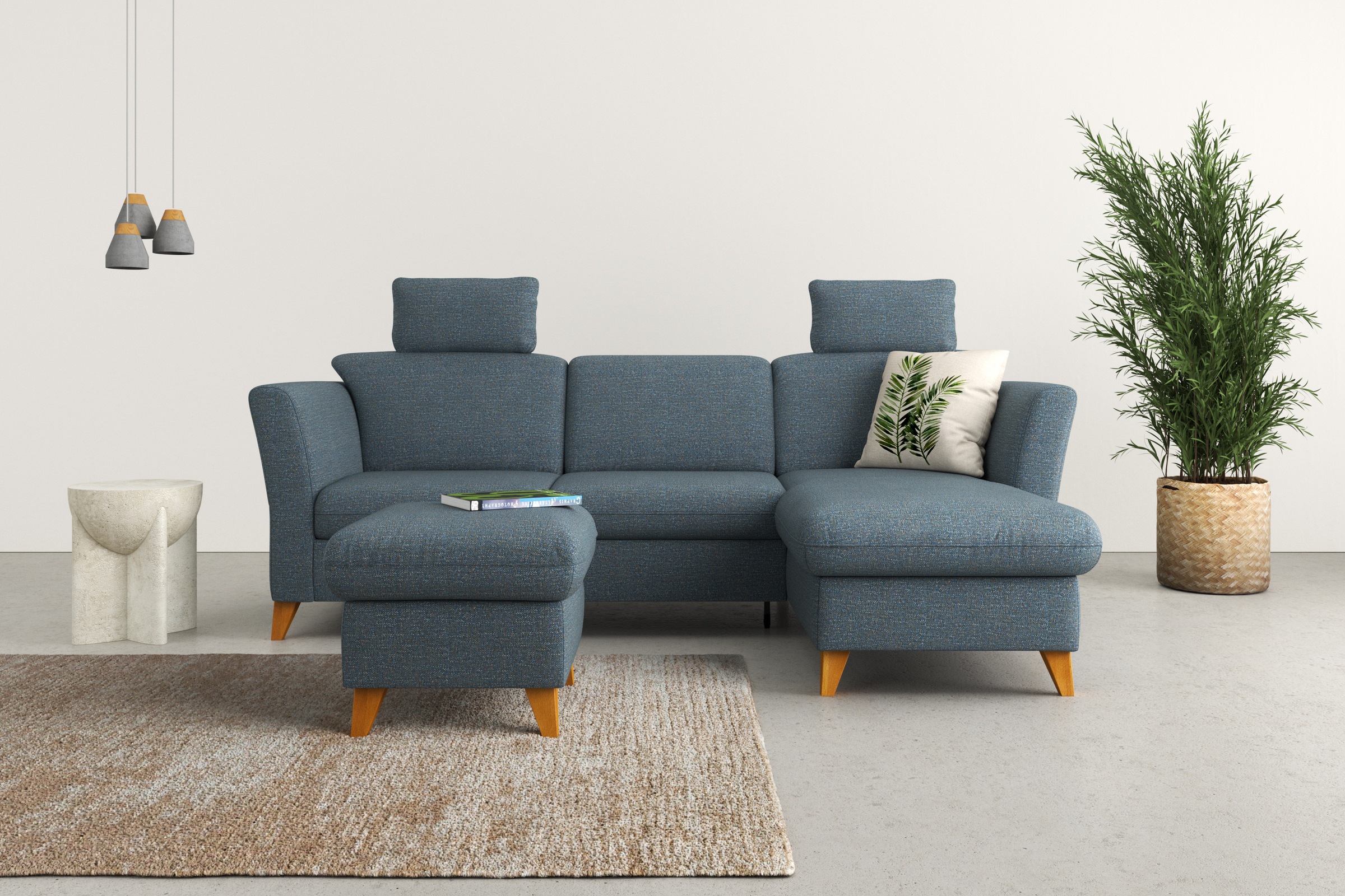 Home affaire Ecksofa »Trelleborg L-Form«, Federkern-Polsterung, wahlweise mit Bettfunktion und Bettkasten
