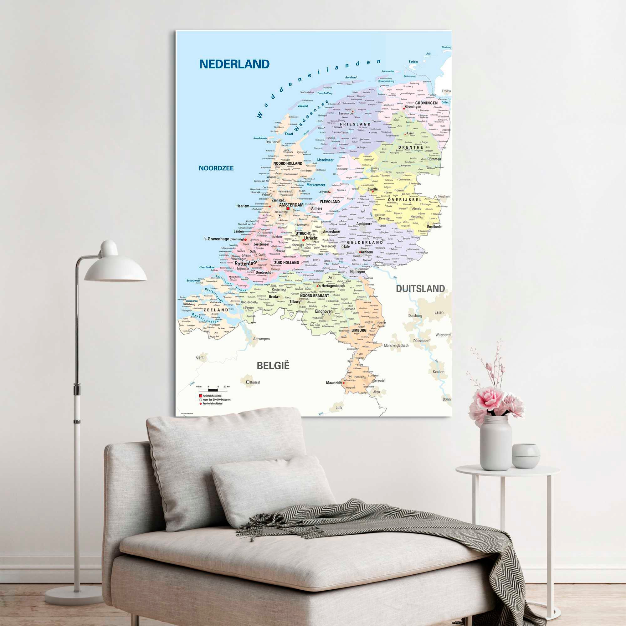 Reinders! Deco-Panel »Schulkarte Niederlande«