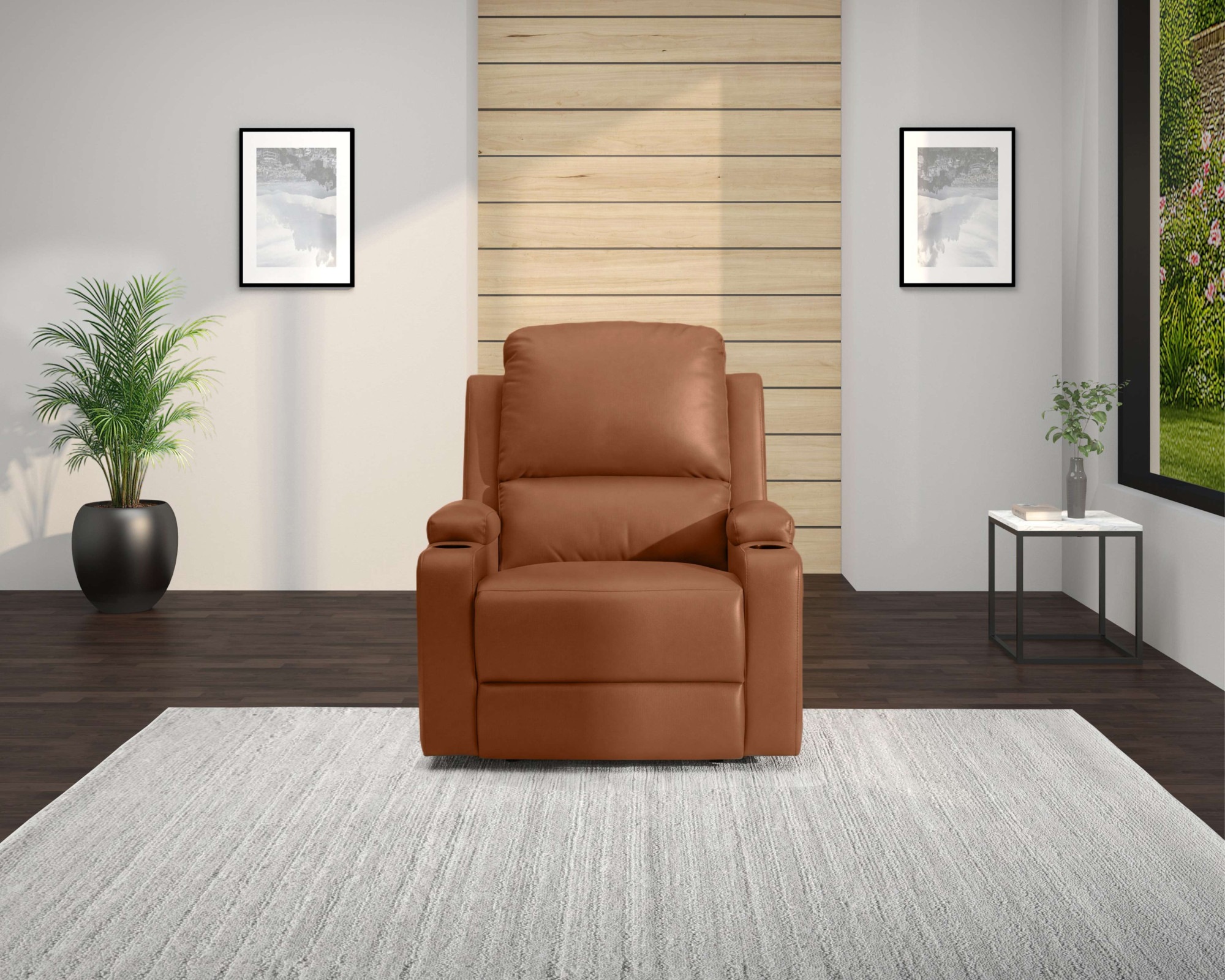 GOODproduct Fauteuil de relaxation »NAPORI Lederoptik, Kinosessel, Multimedia-Sessel« Fauteuil TV avec fonction relaxation manuelle et électrique et porte-boisson