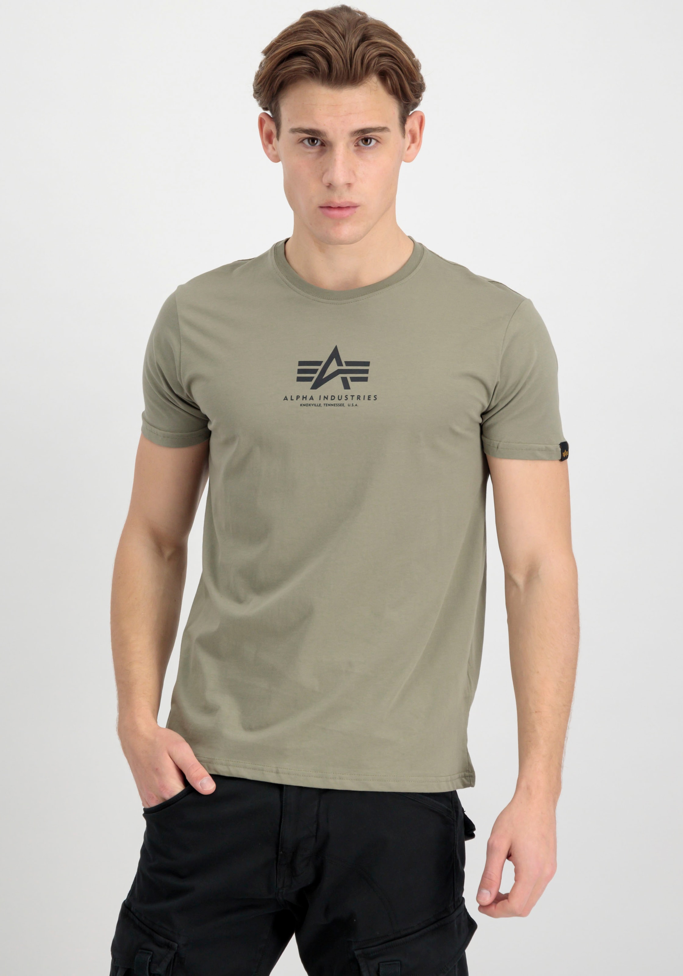 Image of Alpha Industries Rundhalsshirt "Basic T ML" Baumwolle, regular fit