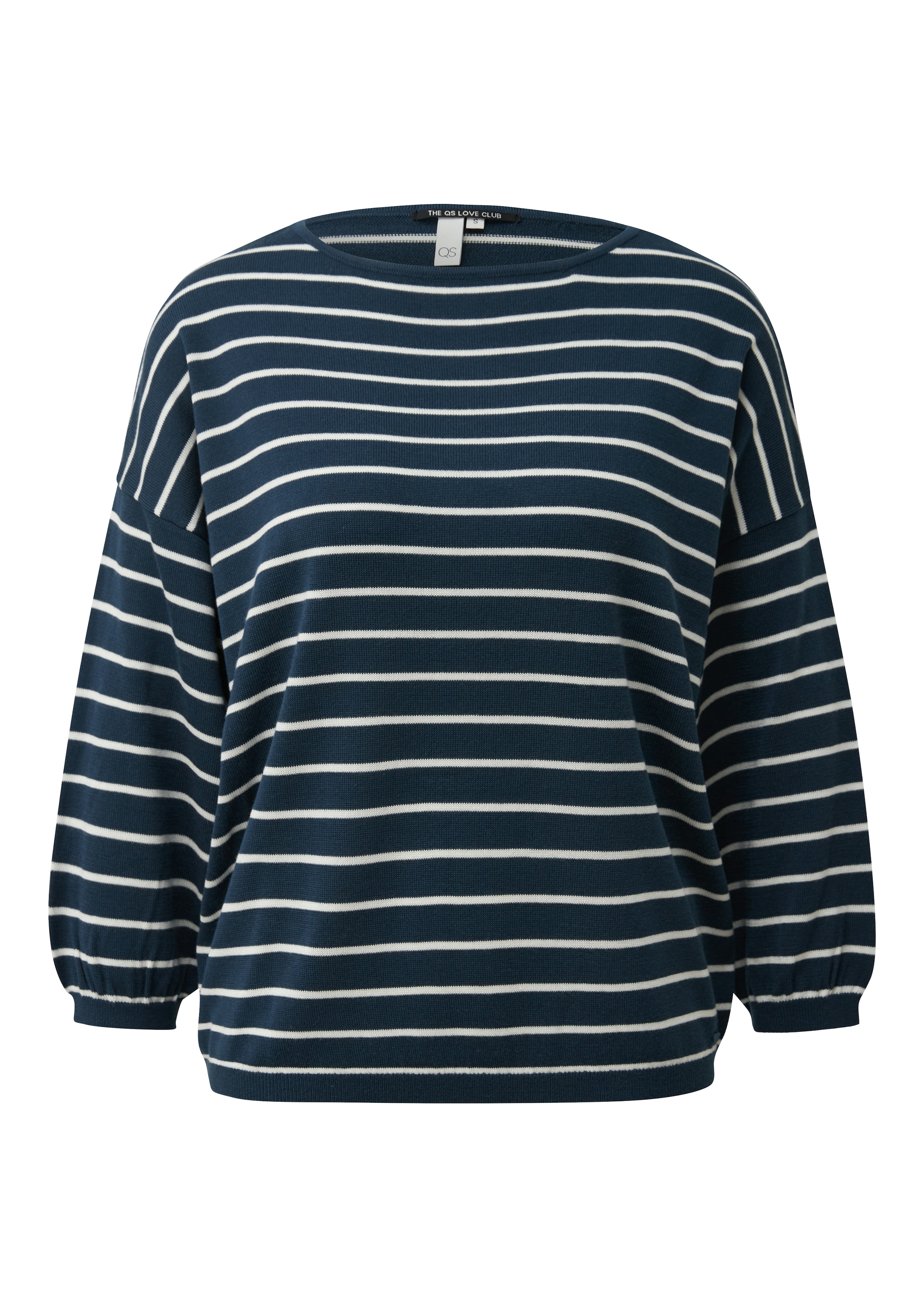 QS 3/4 Arm-Pullover gestreift, mit Viskose