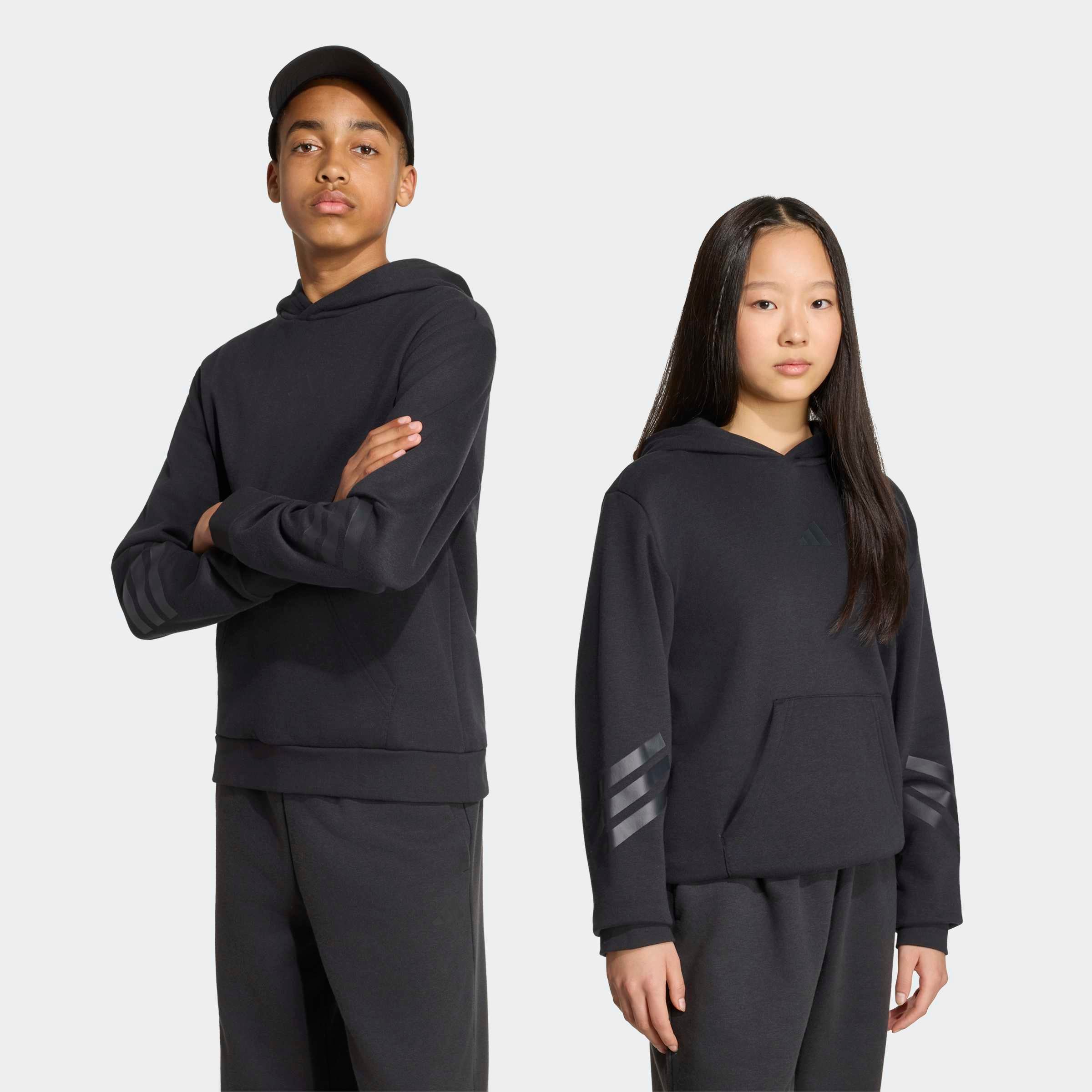 Image of adidas Sportswear Kapuzensweatshirt "FUTURE ICONS 3-STREIFEN OVERSIZE-HOODIE", Kapuzensweatshirt für Kinder, mit Kapuze, sportlicher Stil