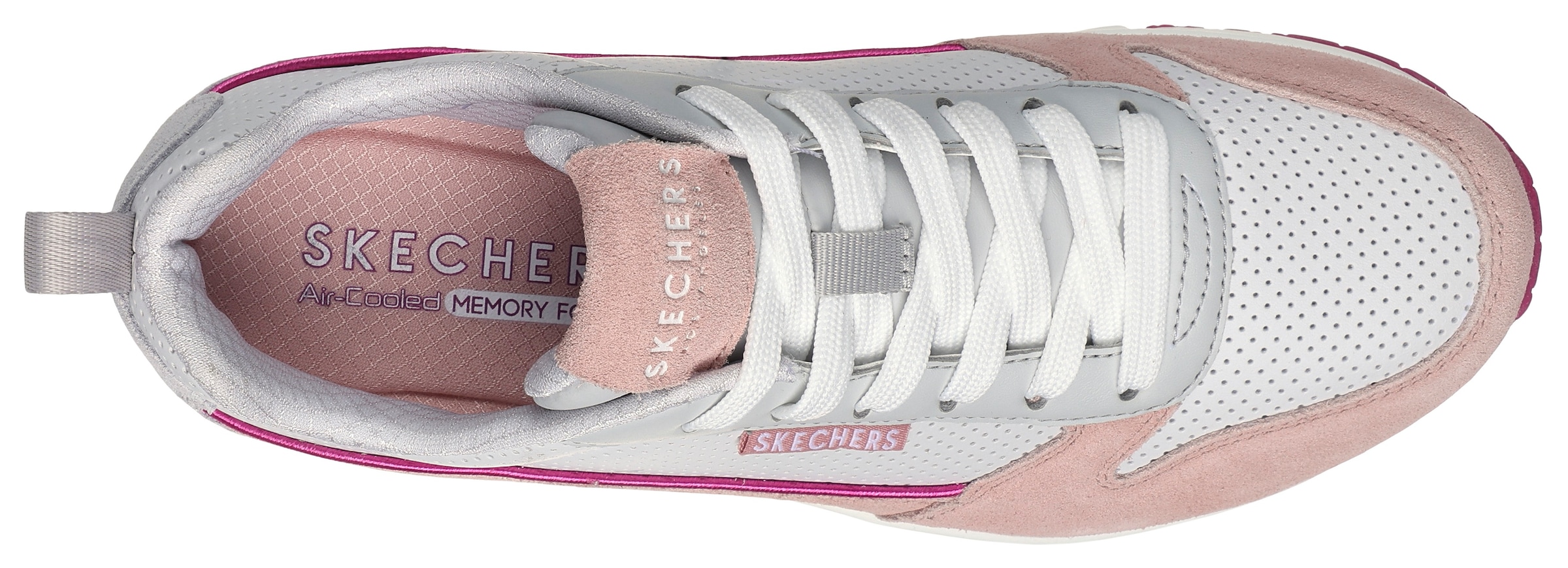 Skechers Sneaker »UNO-TWO MUCH FUN«, mit Air-Cooled Memory Foam, Freizeitschuh, Halbschuh, Schnürschuh
