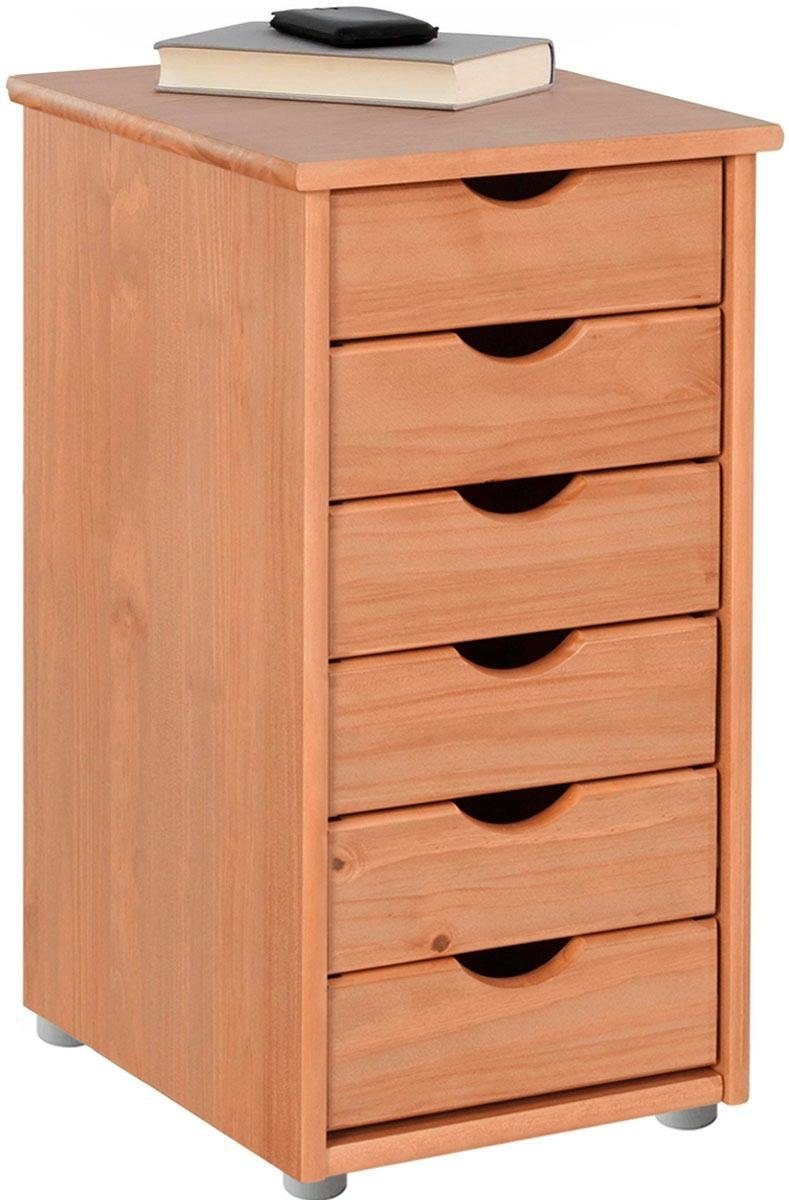 Image of GOODproduct Kommode "Gava" aus massivem Kiefernholz, mit Stauraummöglichkeiten, Breite 39 cm