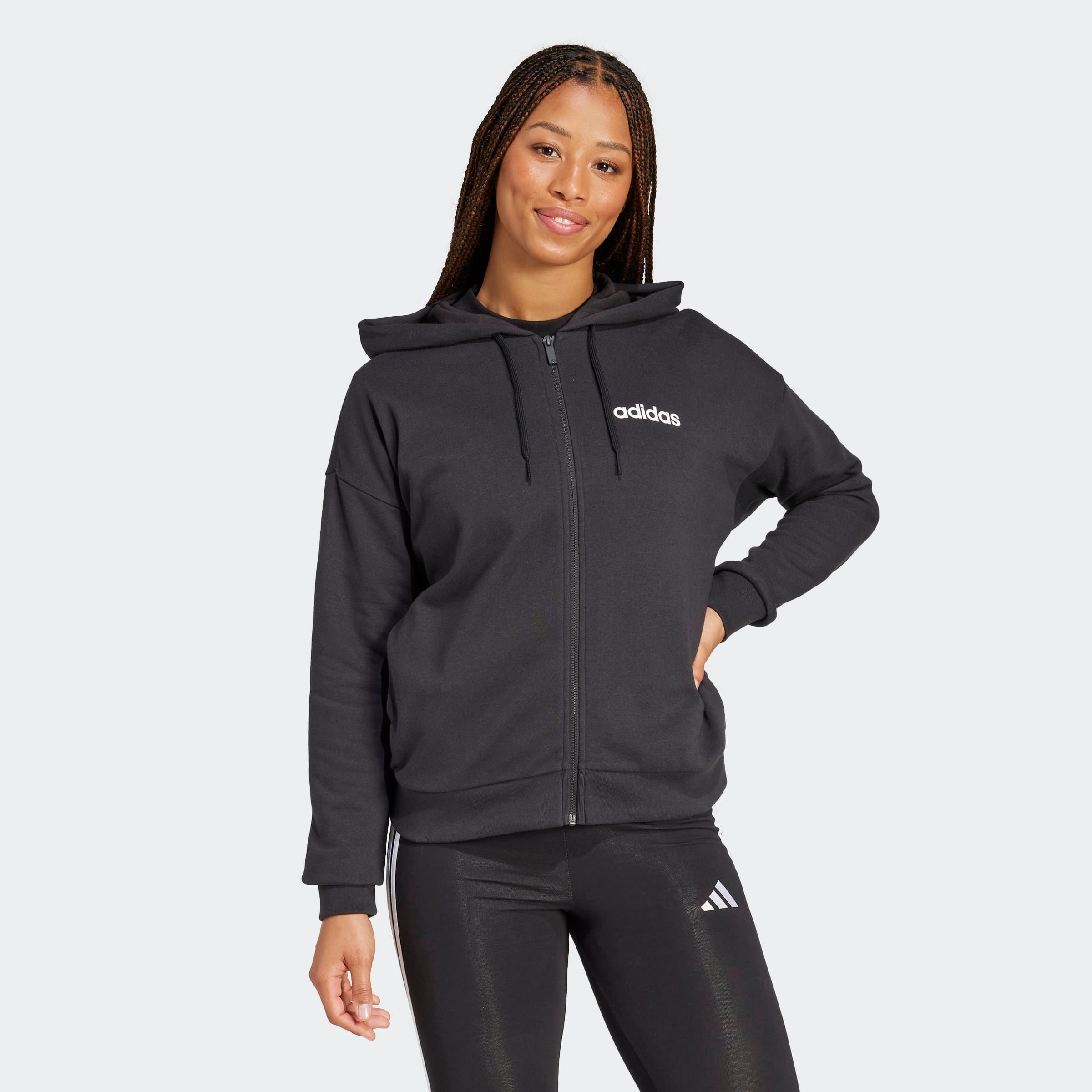 Image of adidas Sportswear Kapuzensweatshirt "W LIN FT FZ HD"
