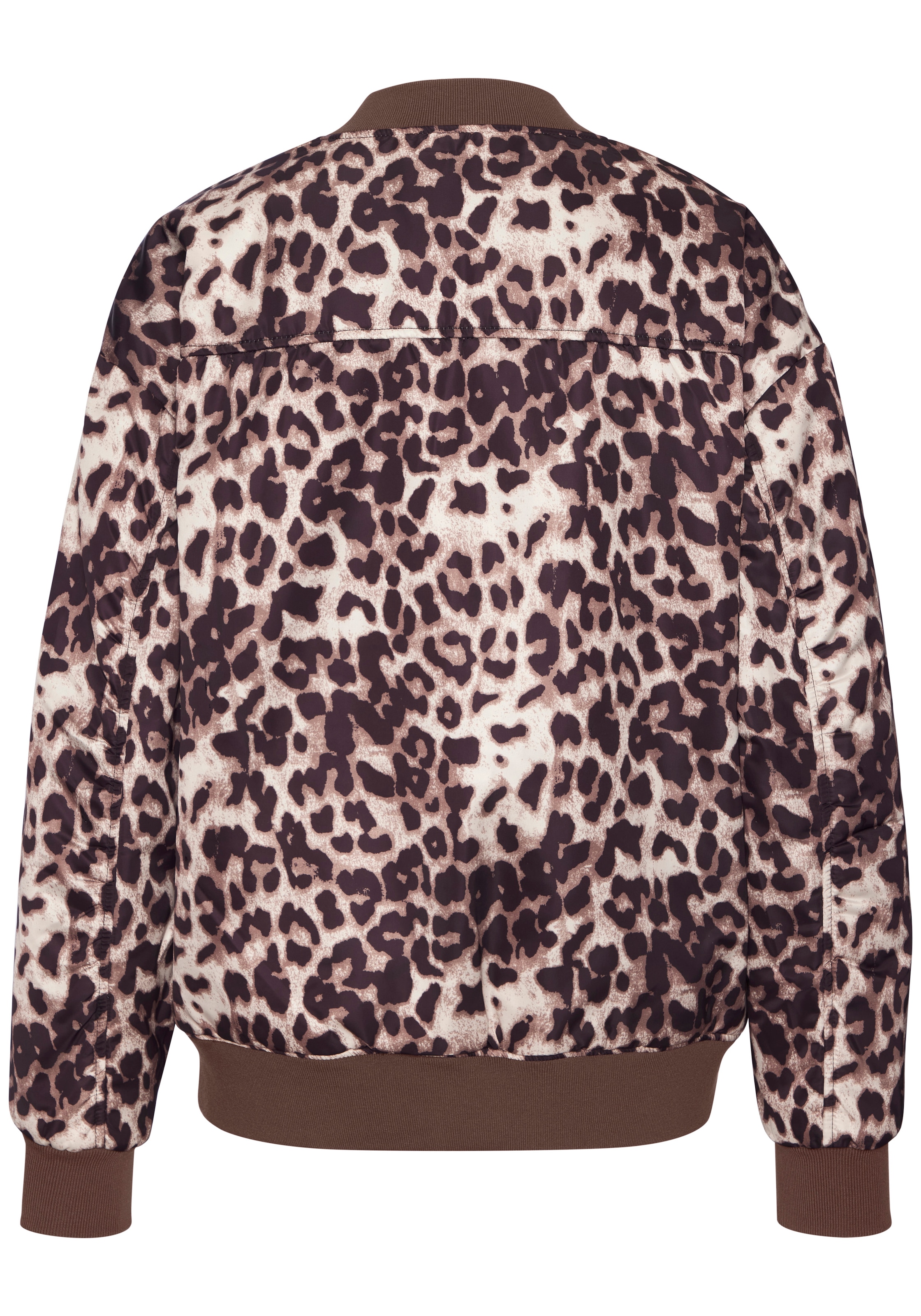 Buffalo Veste réversible Dunkelbraun/Leoprint, Bomberjacke, modisch