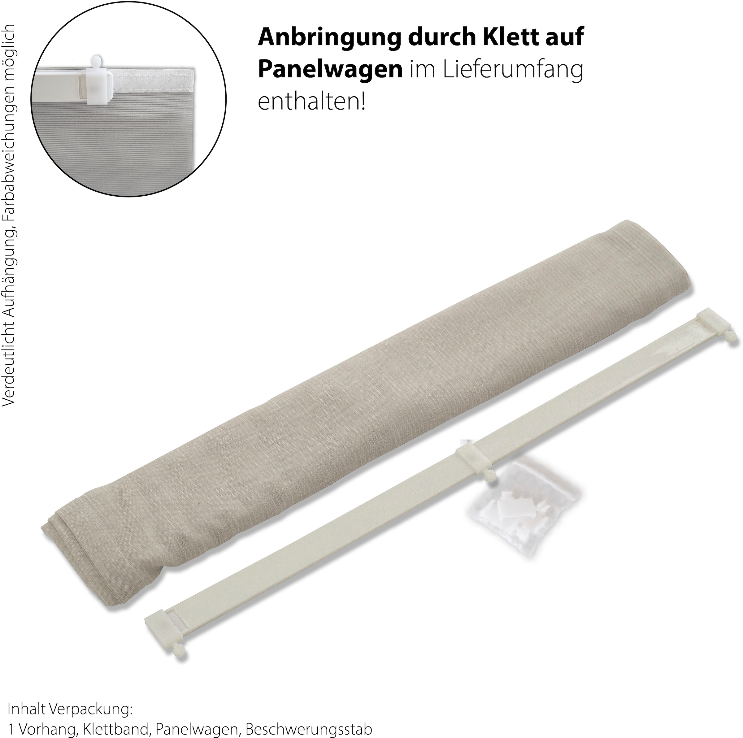 HOMING Schiebegardine »Faria« Paneelwagen 1 Stk. tlg. modern, Wohnzimmer, Schlafzimmer