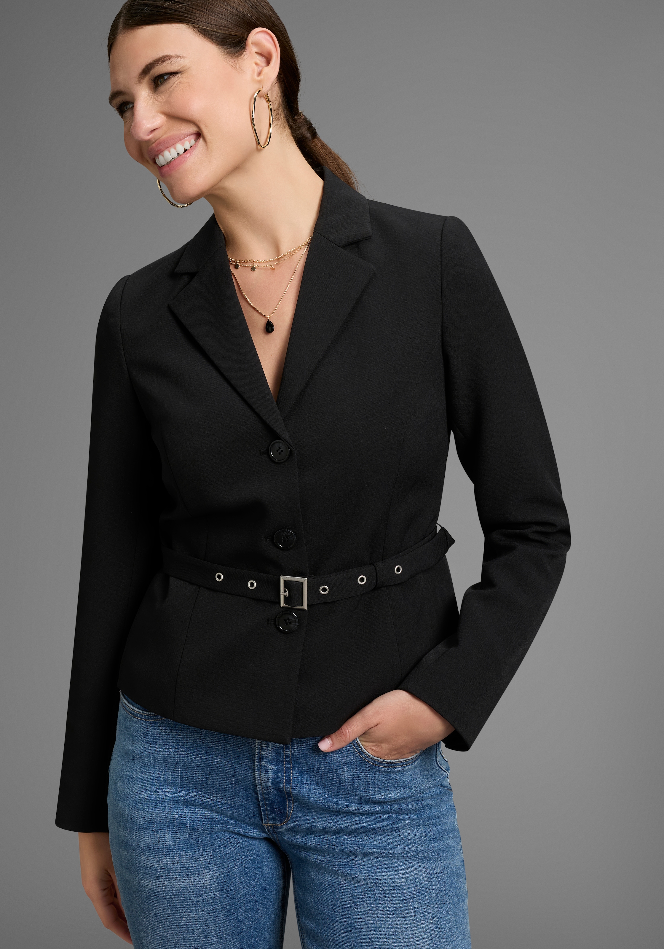 Image of Laura Scott Kurzblazer mit passendem, abnhembarem Gürtel