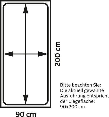 Vipack Kinderbett »Hausbett, aus MDF und Massivholz, Dach schwarz oder weiss« B/H/T ca. 214,2x174x105,3cm, inkl. umlaufende Umrandung,  wahlweise mit oder ohne Bettschublade auf Rollen