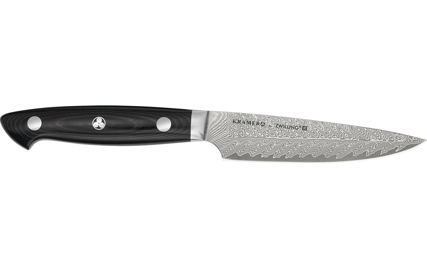 Image of Zwilling Universalküchenmesser "Kramer Euro Stainless 13 cm" Hochwertiges Allzweckmesser aus 100-lagigem Damaststahl