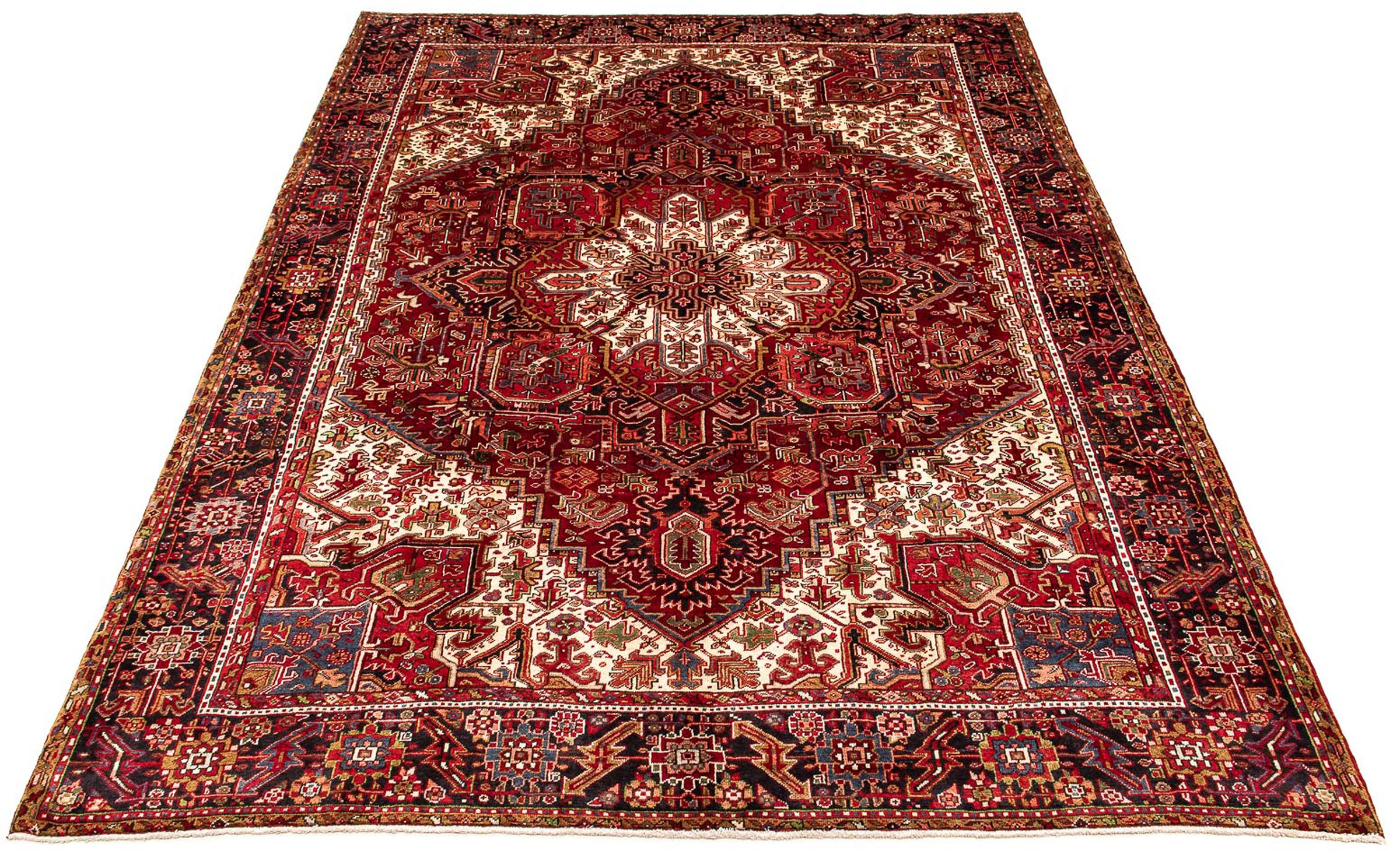 Image of morgenland Orientteppich »Perser - Nomadic - 388 x 300 cm - dunkelrot«, rechteckig, 10 mm Höhe, Wohnzimmer, Handgeknüpft, Einzelstück mit Zertifikat bei Ackermann Versand Schweiz