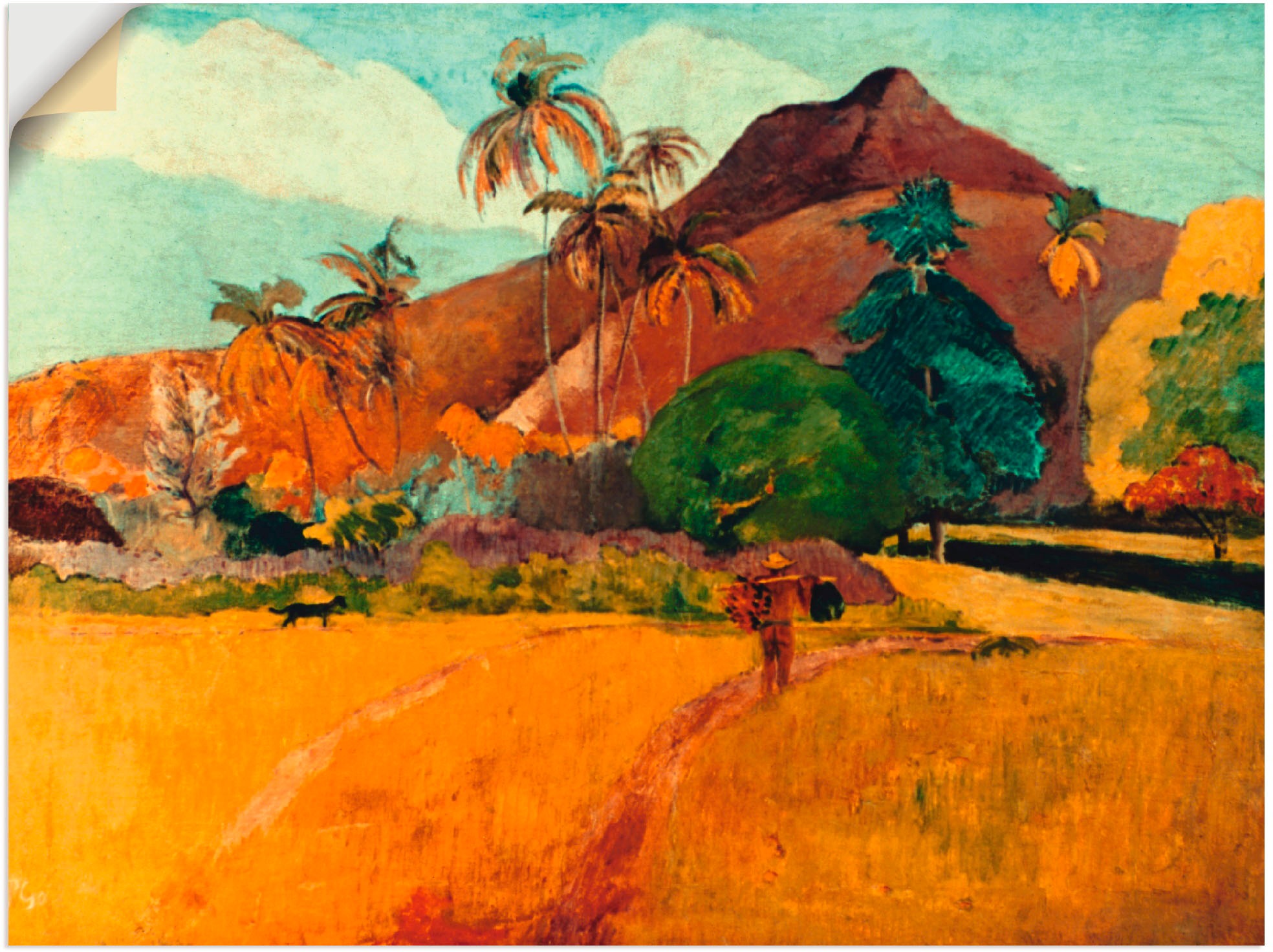 Image of Artland Wandbild »Tahitische Landschaft, 1891«, Berge, (1 St.), in vielen Grössen & Produktarten - Alubild / Outdoorbild für den Aussenbereich, Leinwandbild, Poster, Wandaufkleber / Wandtattoo auch für Badezimmer geeignet bei Ackermann Versand Schweiz