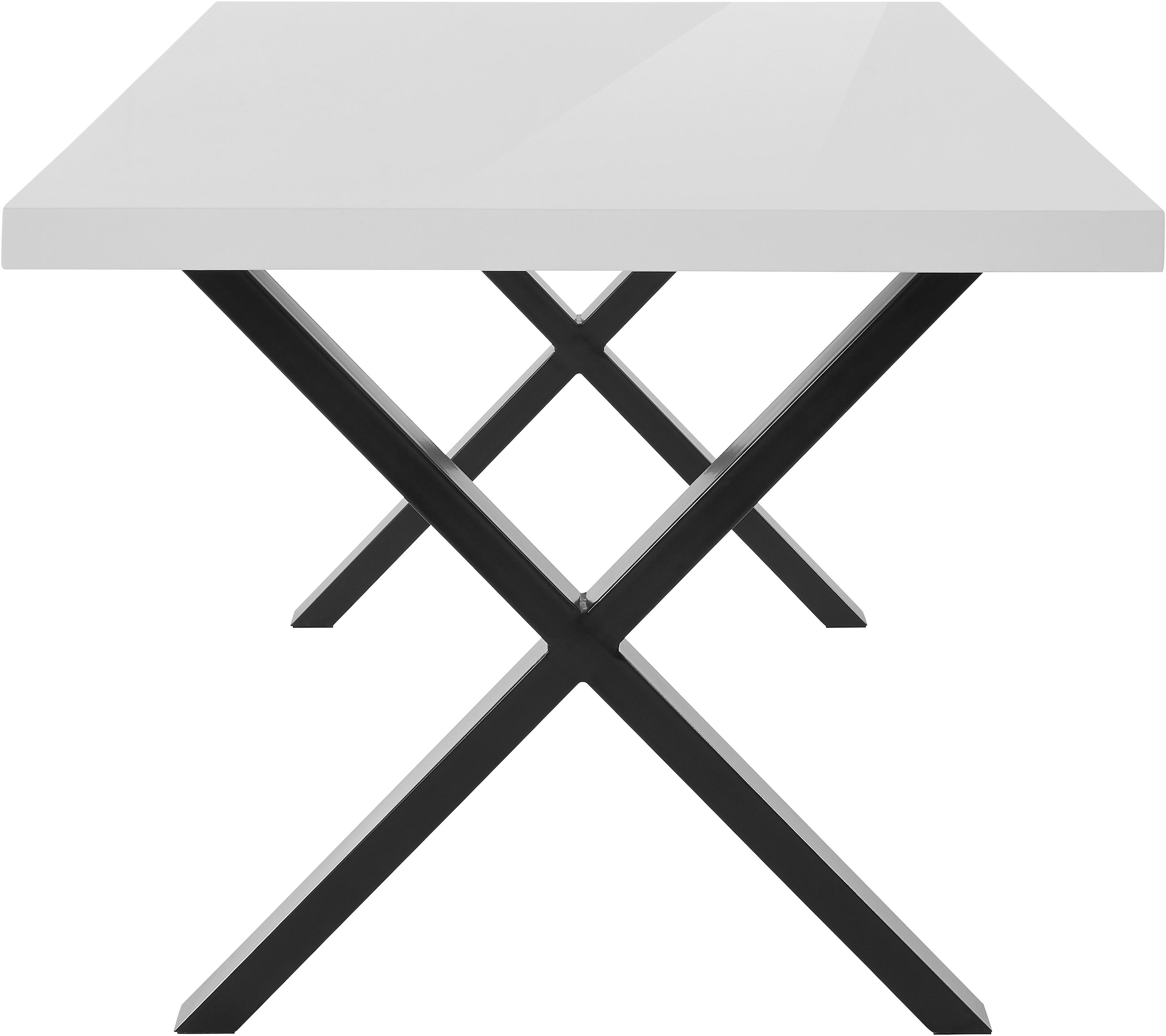 180 140, X-Gestell cm, in Breite Esstisch mit auf »Ixus«, schwarz Paroli Metall oder 160 versandkostenfrei aus