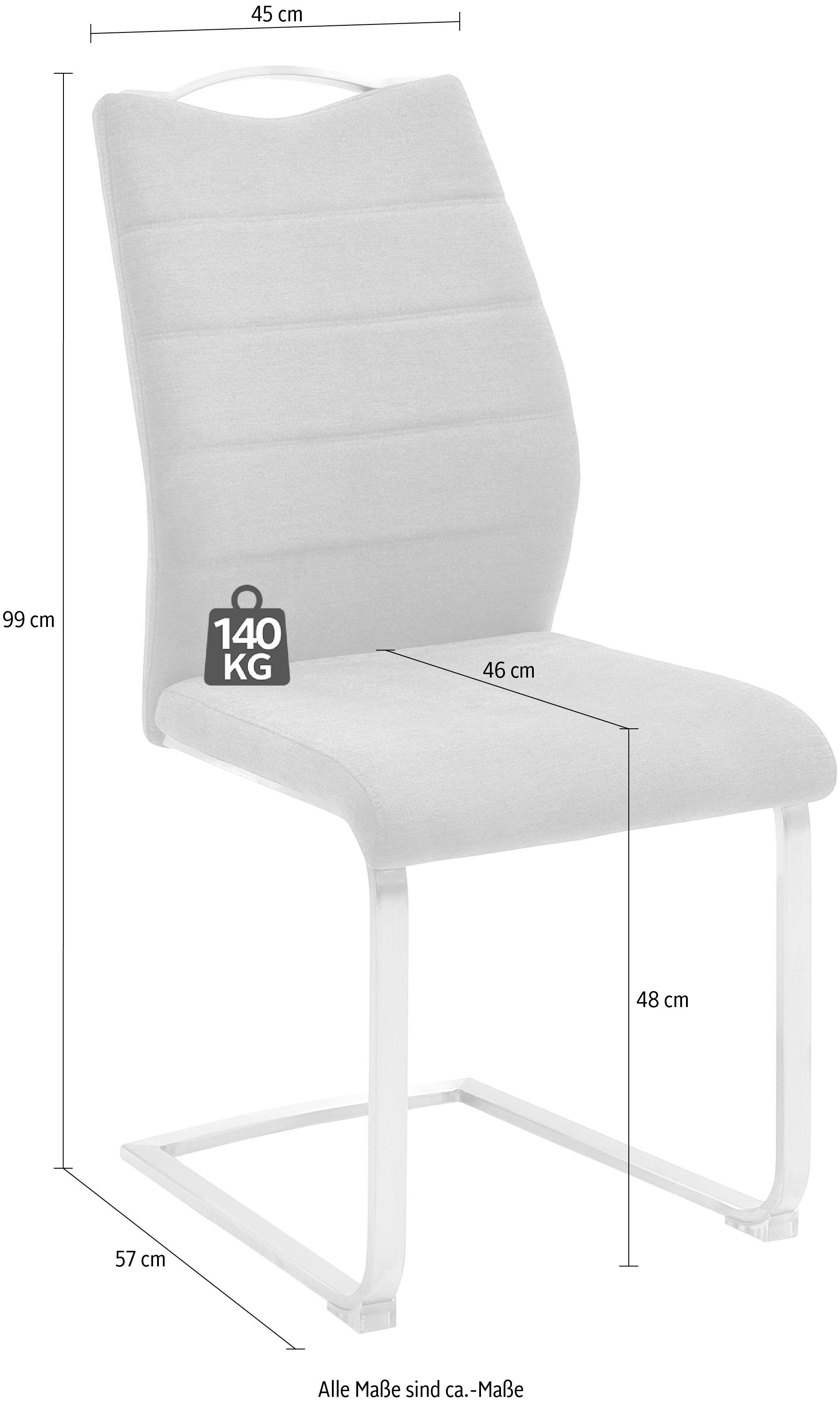 MCA furniture Freischwinger »Ferrera«, (Set), 2 St., Stuhl belastbar bis  140 Kg günstig kaufen