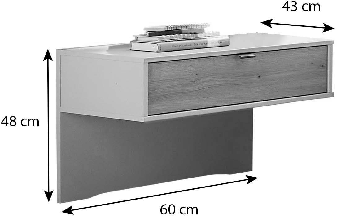 WIEMANN Nachtkonsole »Asti« Schubkasten in Absetz-Farbton