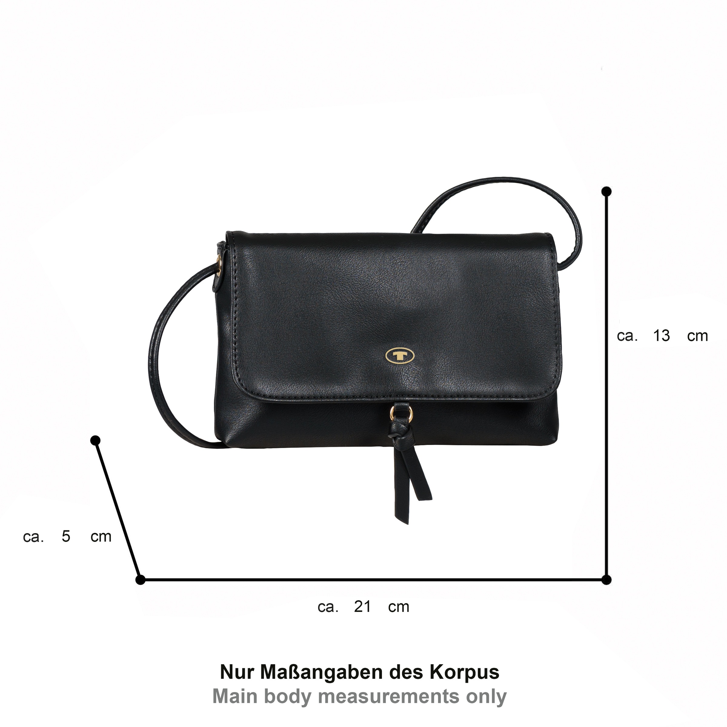 TOM TAILOR Sac à bandoulière »Luna« avec logo brillant et petit nœud décoratif