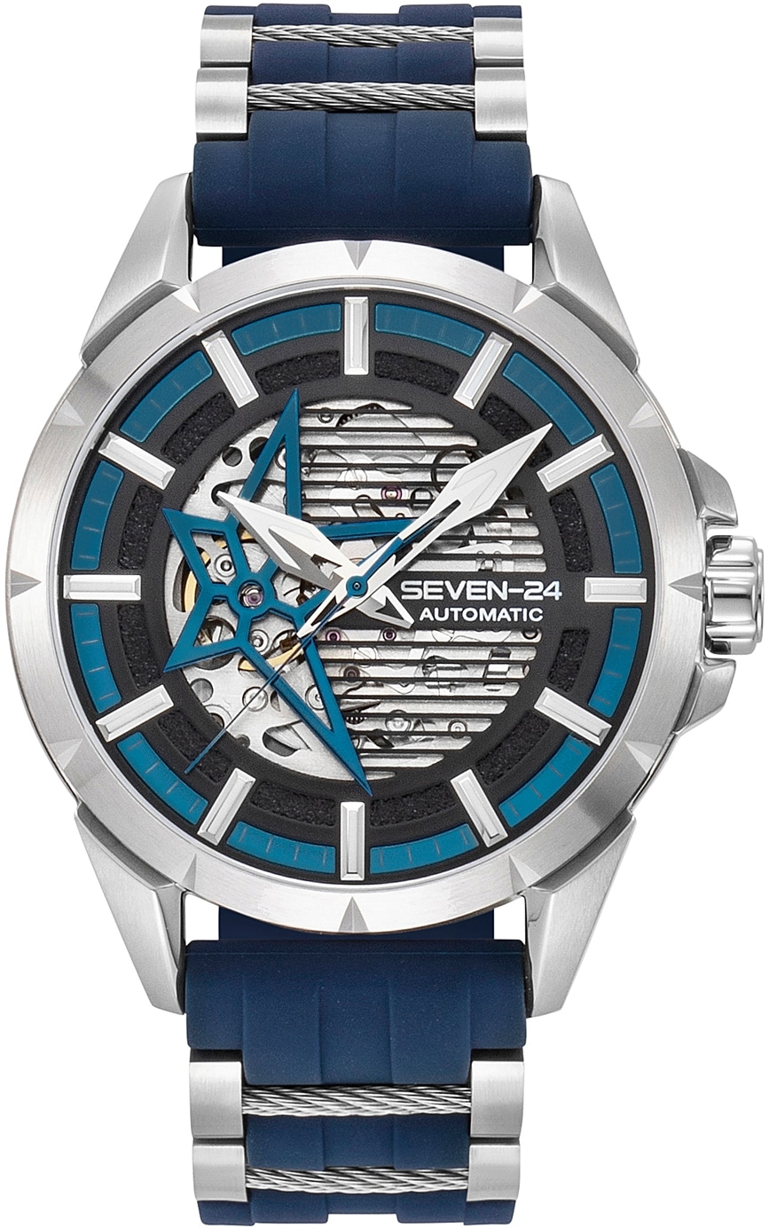 Image of SEVEN-24 Automatikuhr »Seven-24 Star Denim Rubber, SV1259JS-03« bei Ackermann Versand Schweiz