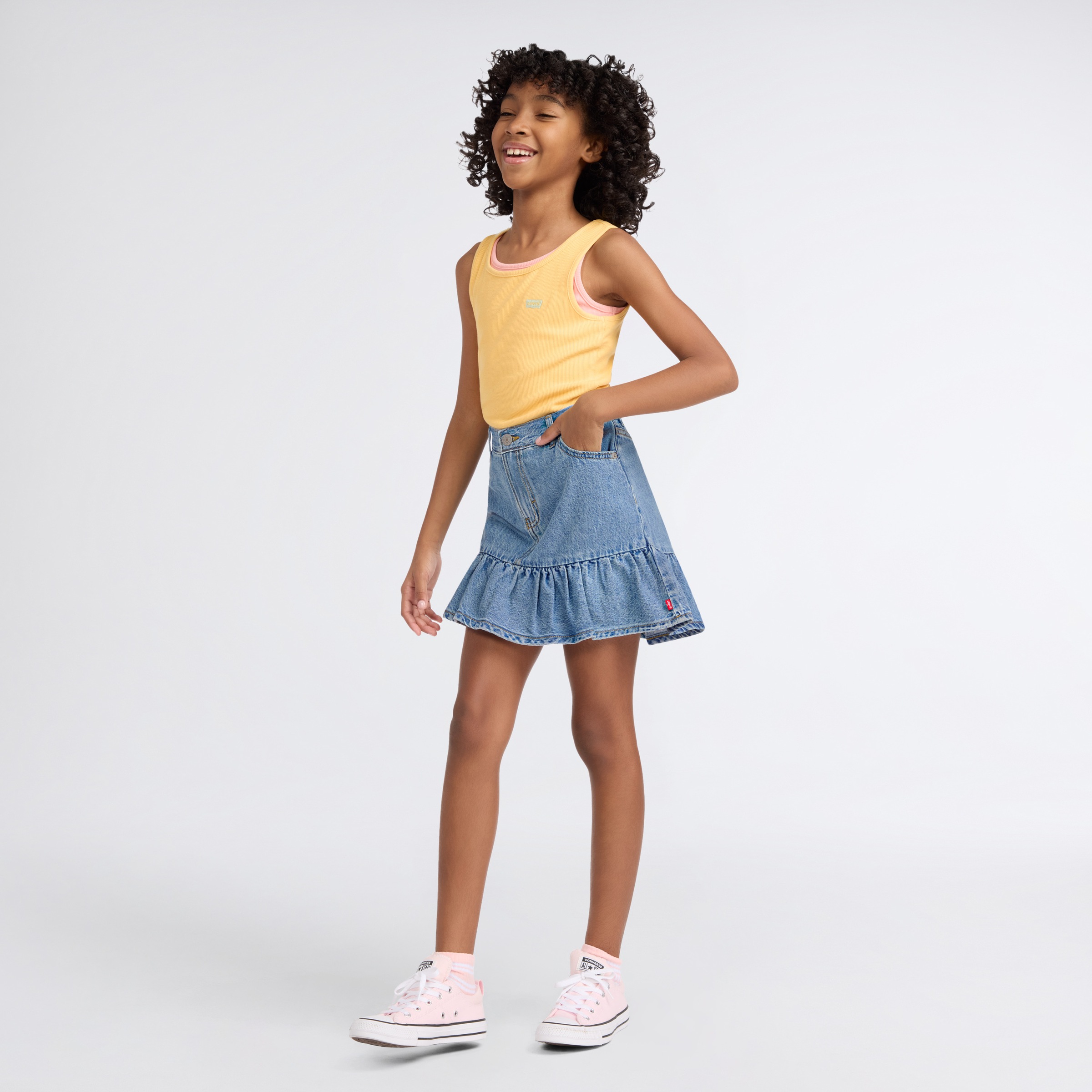Levi's® Kids Minijupe »LVG FLOUNCE SKORT« for Girls, halb Shorts halb Rock, im 5-Pocket-Style