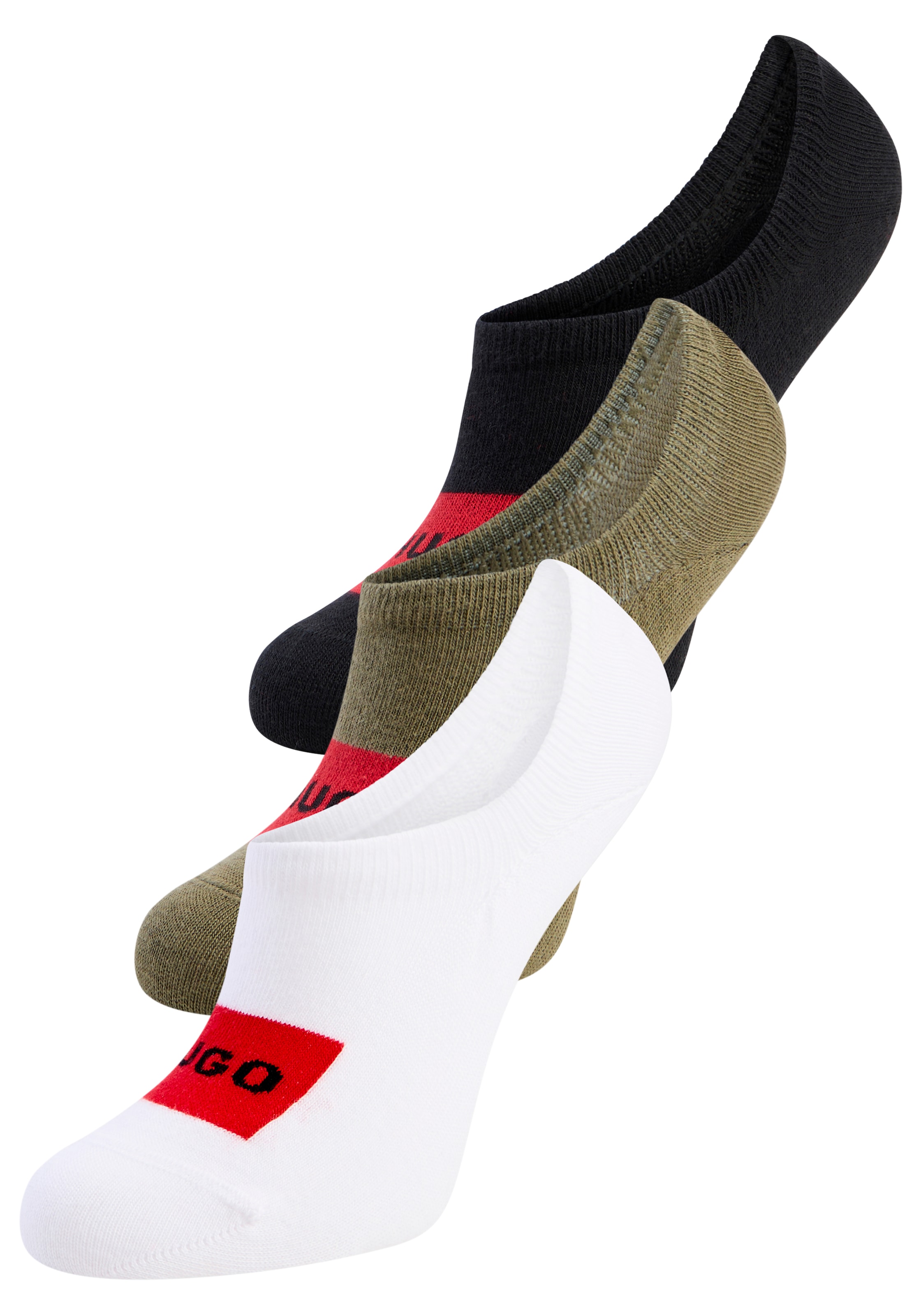 Image of HUGO Underwear Freizeitsocken "3P LC LABEL CC" Packung, 3 Paar tlg. mit Logostickerei