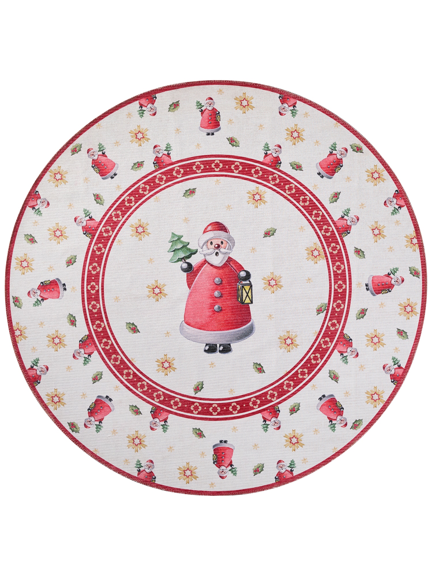 Villeroy & Boch Tapis »Toy's Delight Limited Edition Santa Claus« Rond 3 mm Höhe Limited Edition, Weihnachten, Wohnzimmer, Baumrock, Waschbar, Rund