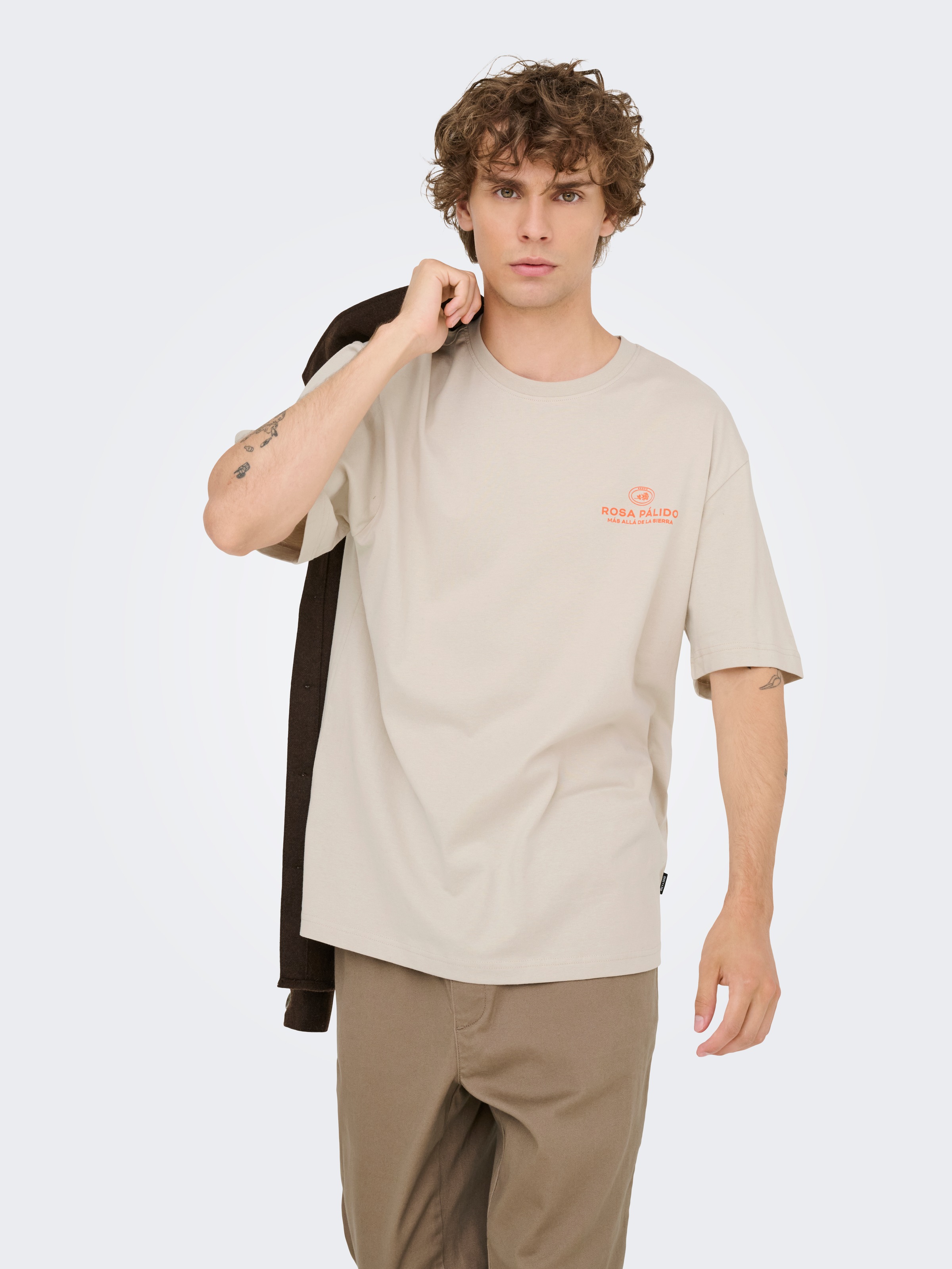 Image of ONLY & SONS T-Shirt "ONSFRANK RLX SS TEE NOOS" Baumwolle, relaxed fit