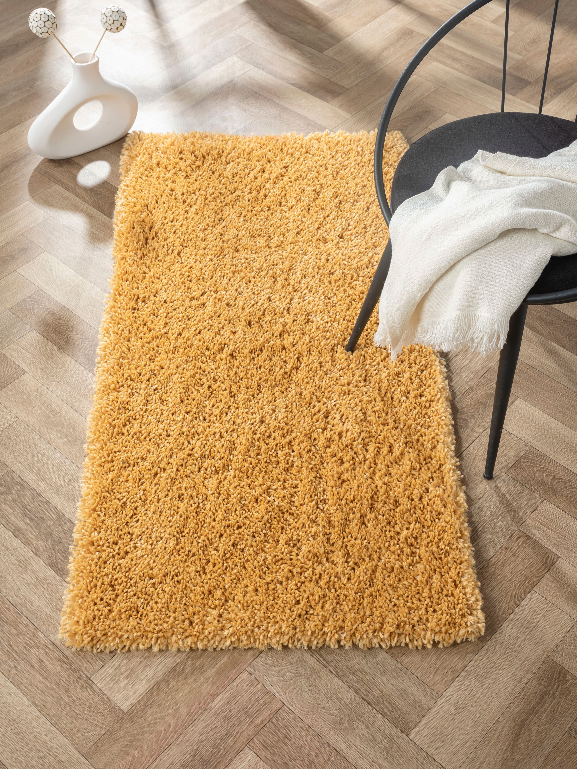 Myflair Möbel & Accessoires Hochflor-Teppich »My Shaggy«, rechteckig, 37 mm Höhe, Shaggy, Uni-Farben, leicht glänzend, Microfaser, extra flauschig