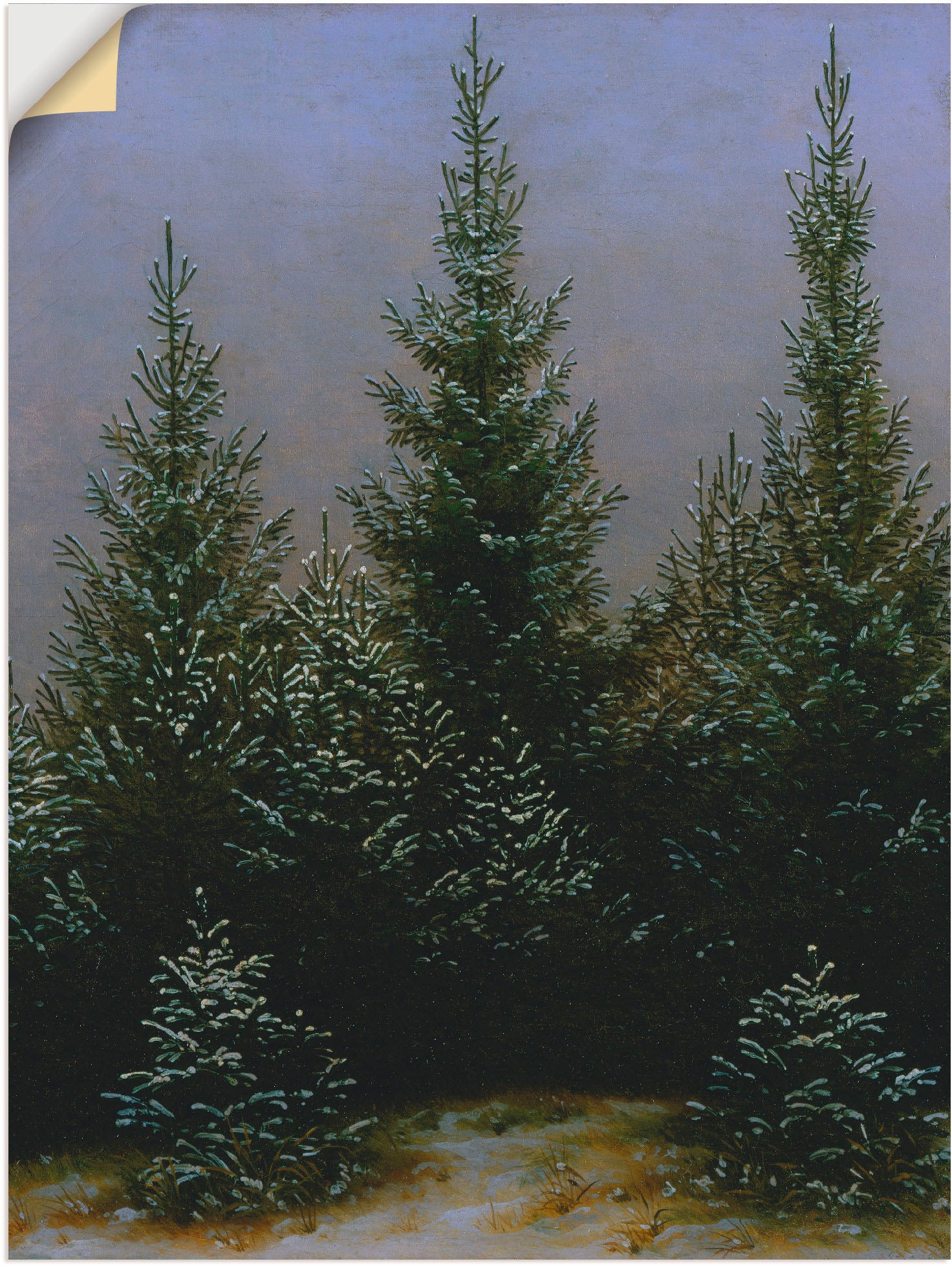 Image of Artland Wandbild »Fichtendickicht im Schnee Dresdner Heide«, Bäume, (1 St.), in vielen Grössen & Produktarten - Alubild / Outdoorbild für den Aussenbereich, Leinwandbild, Poster, Wandaufkleber / Wandtattoo auch für Badezimmer geeignet bei Ackermann Versan