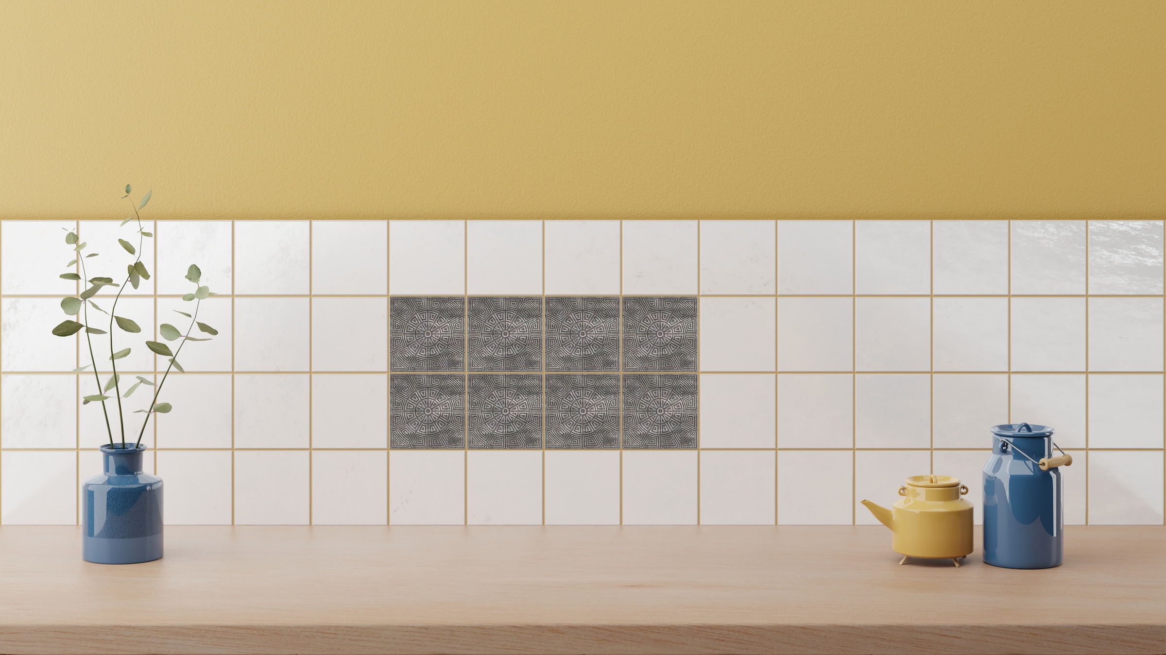 queence Autocollants pour carrelage »Muster« Stickerfliesen, selbstklebend, Sticker, 12er Set