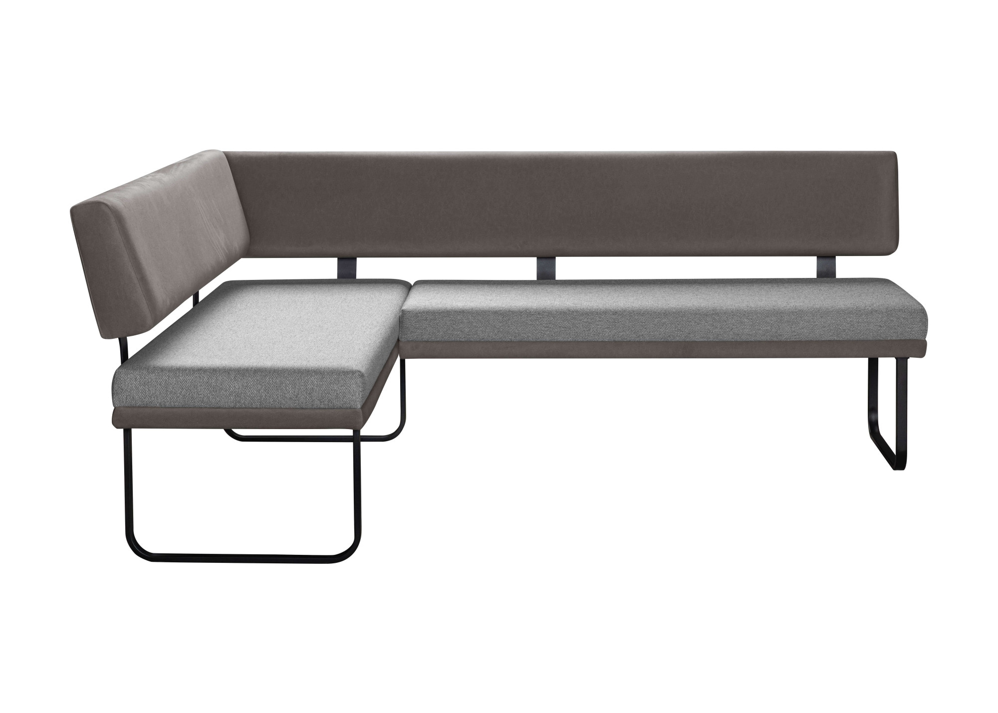 GOODproduct Ensemble de bancs d'angle »Gabi Essecke, Sitzgruppe, Eckbankgruppe, Küchenbankgruppe« Ensemble, 4 pièces, 4 pièces tlg. structure en métal plat noir mat, stable, design bicolore
