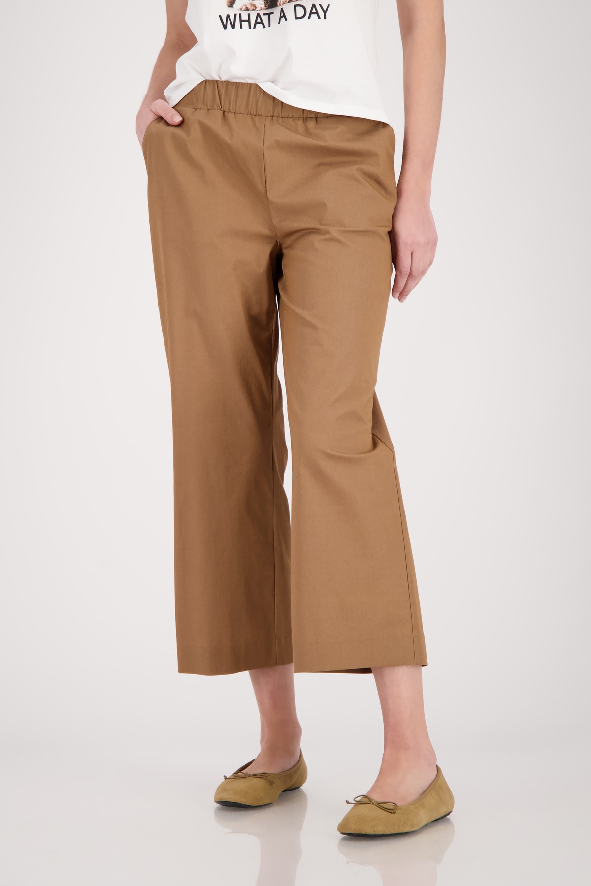 Image of Monari Culotte "Hose Sarah s Basic Cotton" Regular fit mit elastischem Bund