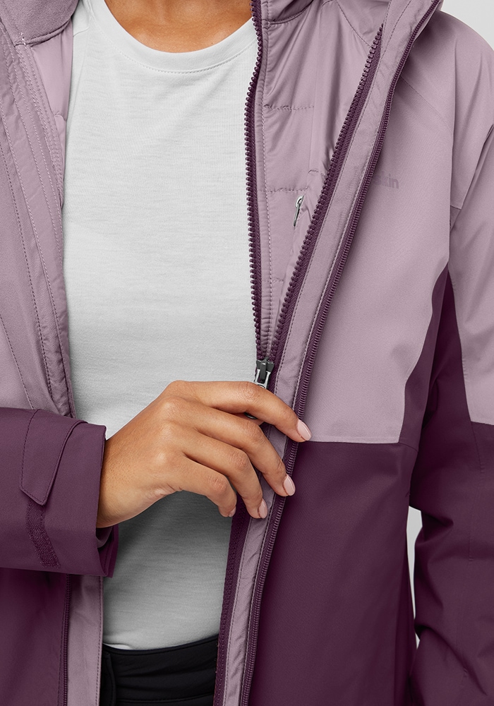 Jack Wolfskin 3-in-1-Funktionsjacke »GLAABACH 3IN1 JKT W« mit Kapuze