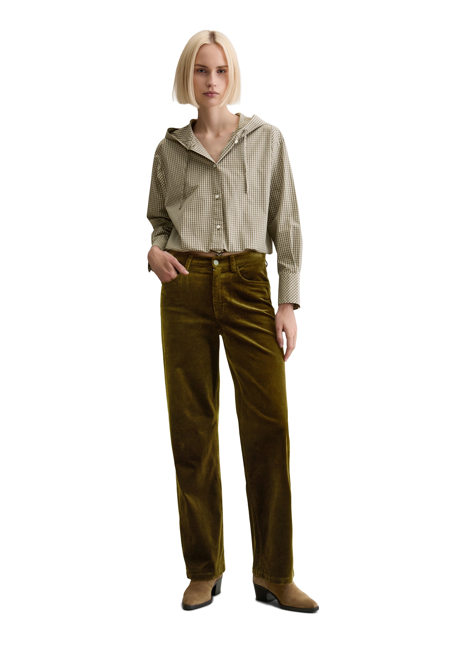 Marc O'Polo DENIM Cordhose »Tomma Wide«  mit Rippstruktur, aus Bio-Baumwoll-Mix, weites, gerades Bein