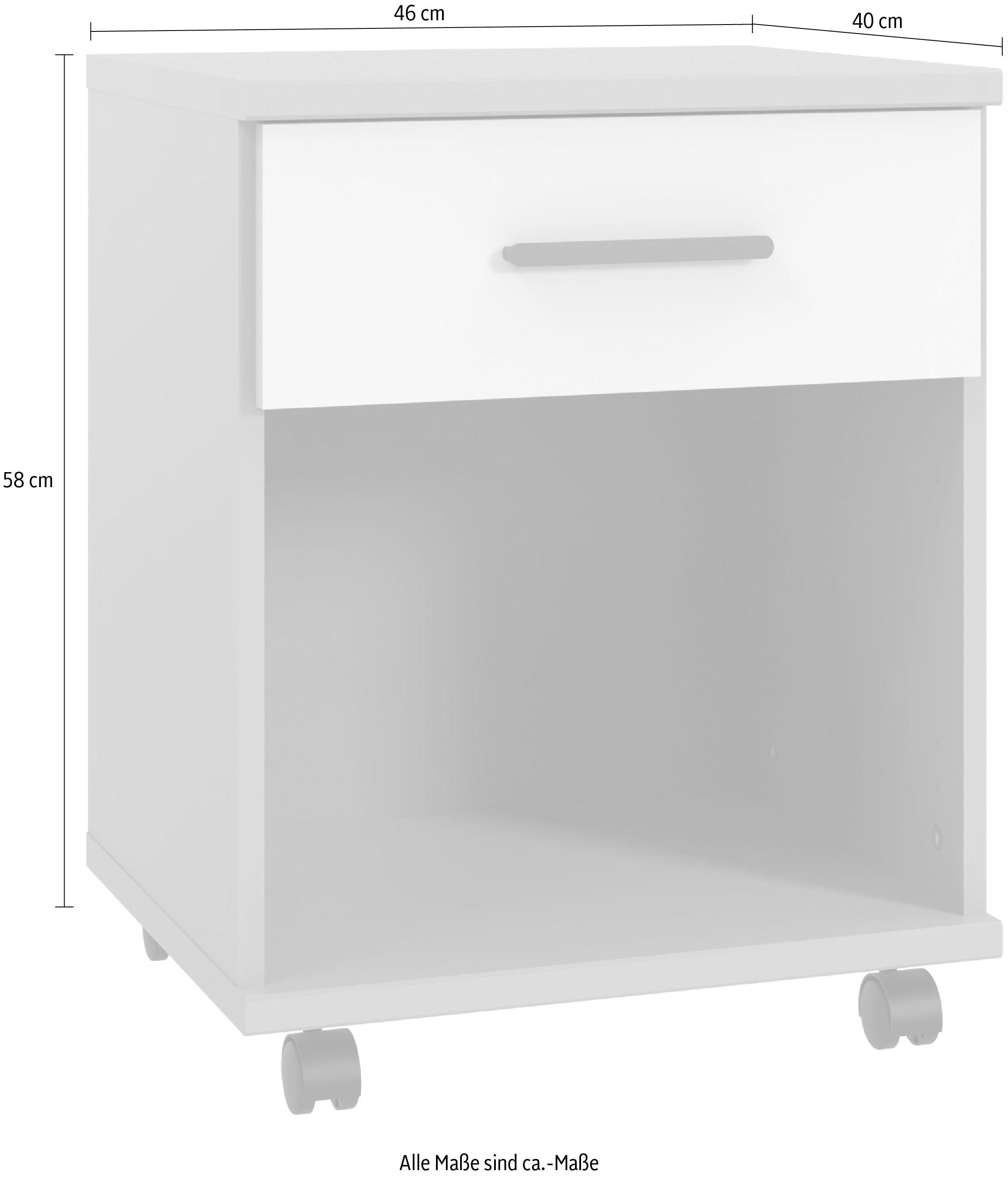 Wimex Rollcontainer »Bahamas, Rollwagen auf Kunststoffrollen, inkl. Schublade«