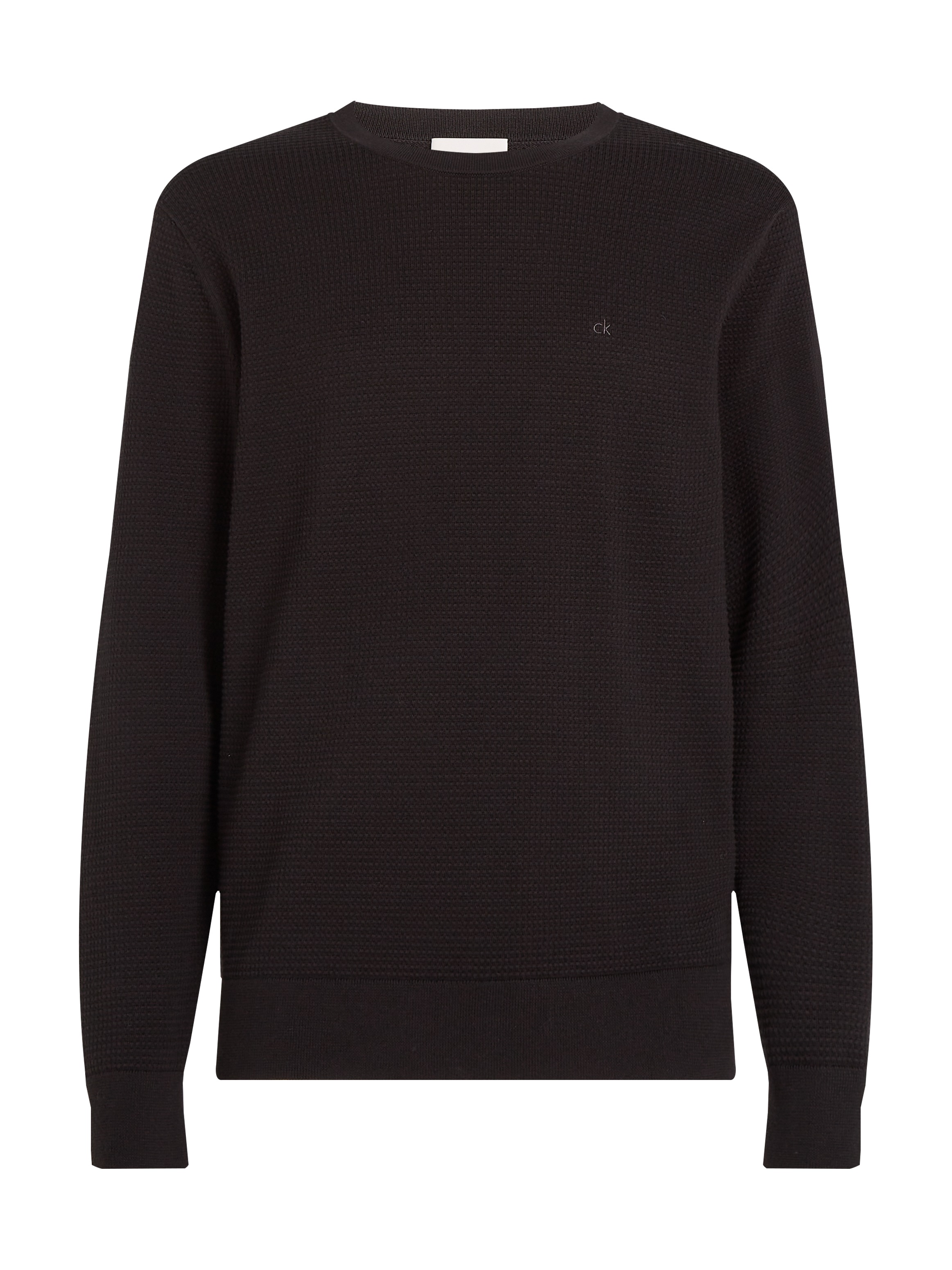 Calvin Klein Rundhalspullover »WAFFLE TEXTURE CN SWEATER«, mit Logoprint