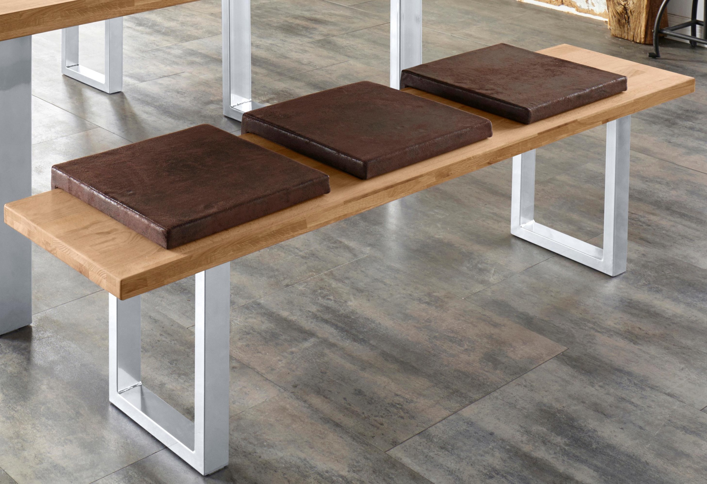 Image of Woltra Sitzbank »Faaborg«, Breite 180 cm mit U-Gestell in Chrom glänzend bei Ackermann Versand Schweiz