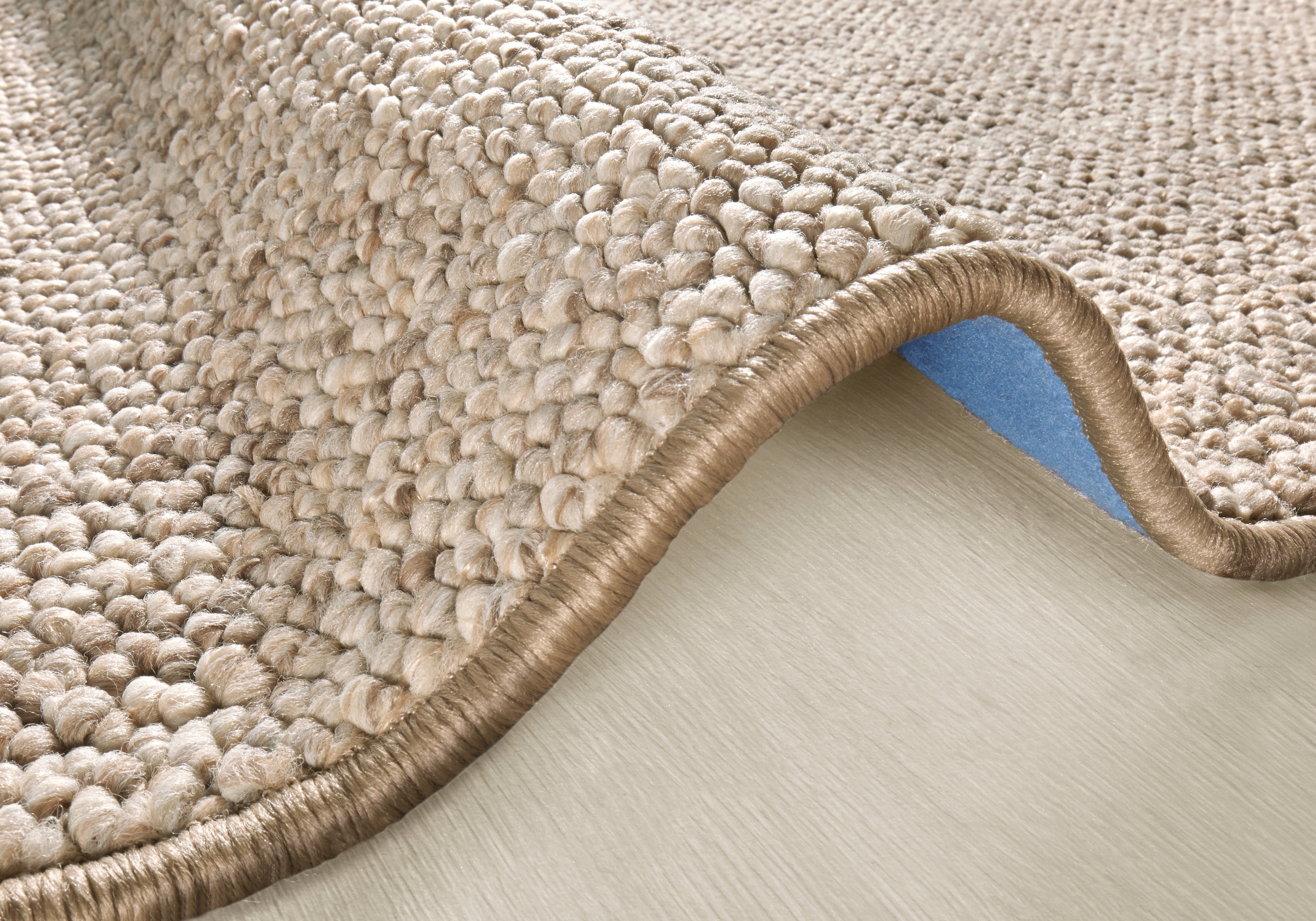 HANSE Home Teppich »Wolly 2«, rund, 12 mm Höhe, Flachgewebe, Skandi, Woll-Optik, Esszimmer, Wohnzimmer, Flur